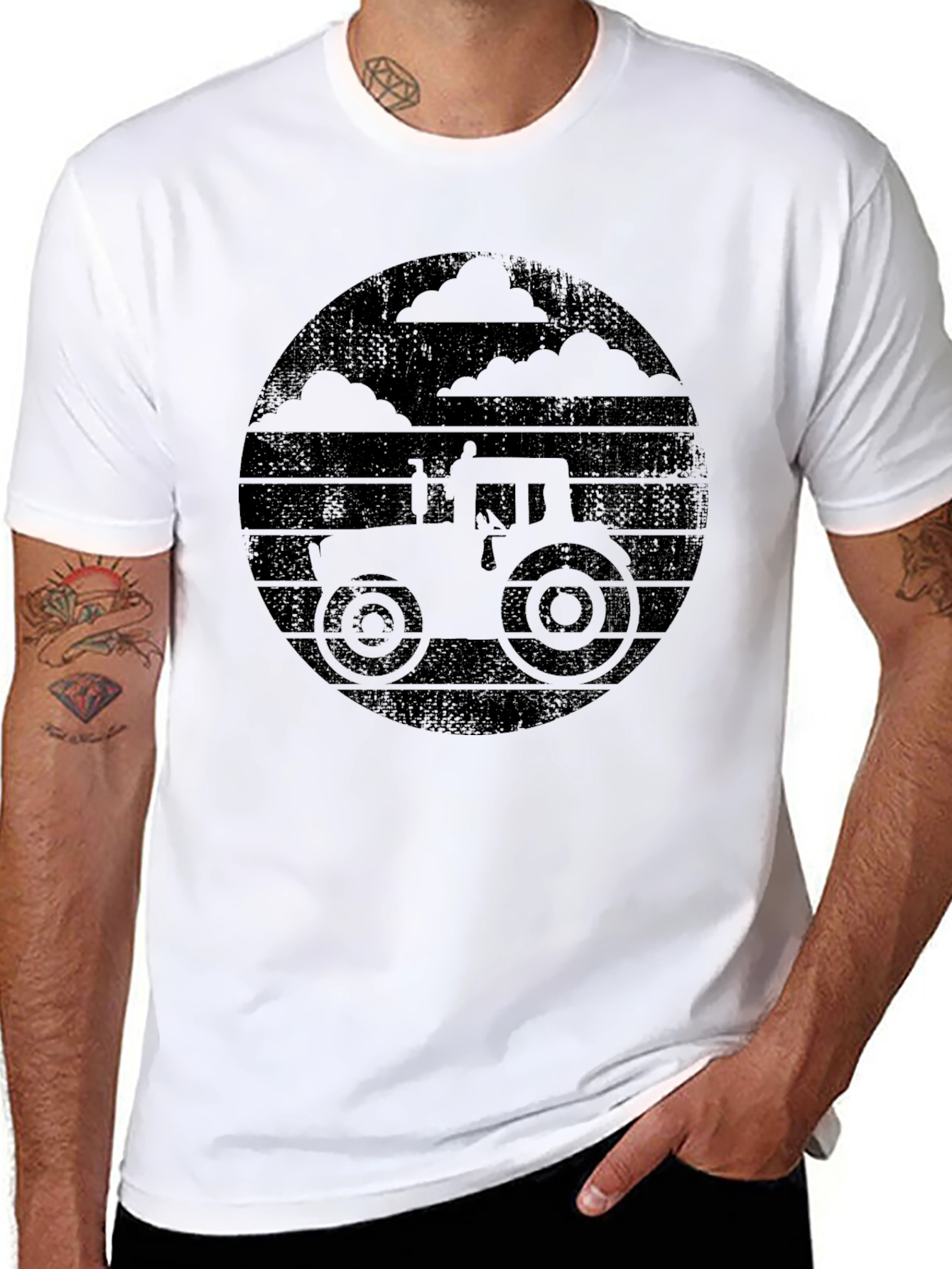 Retro Tractor Graphic T-Shirt