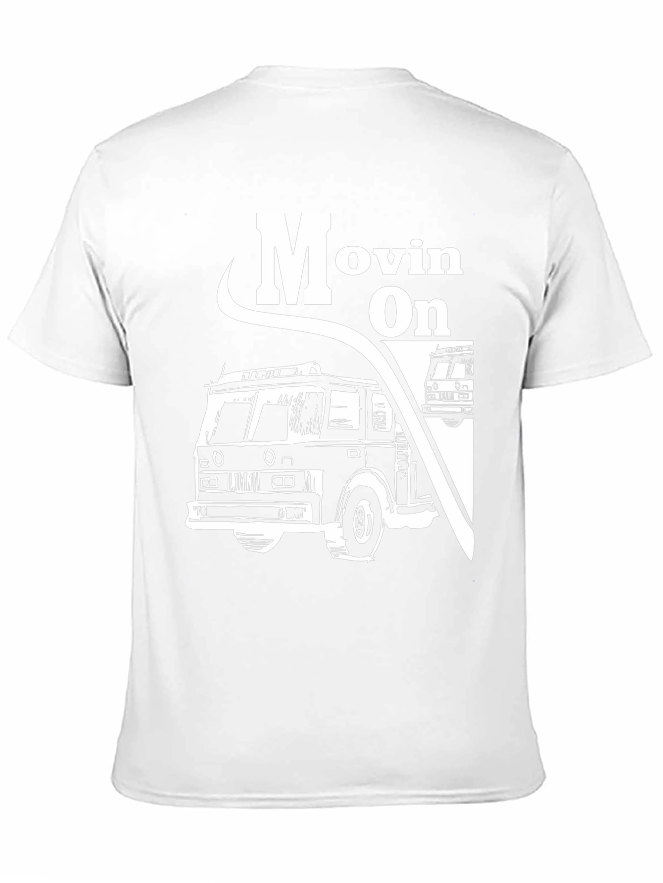 Moving On Fire Truck Graphic Tee - Black