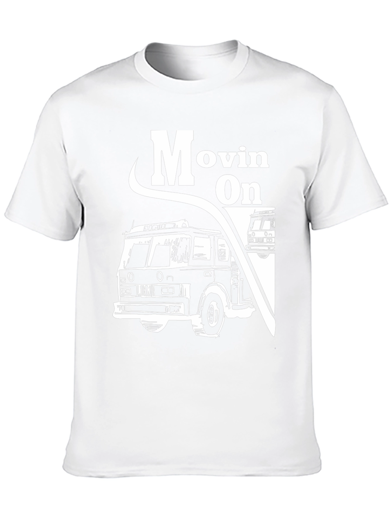 Moving On Fire Truck Graphic Tee - Black