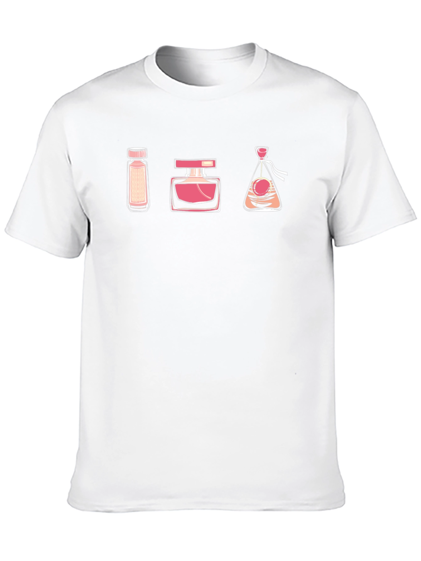 Black T-Shirt with Perfume Bottle Design