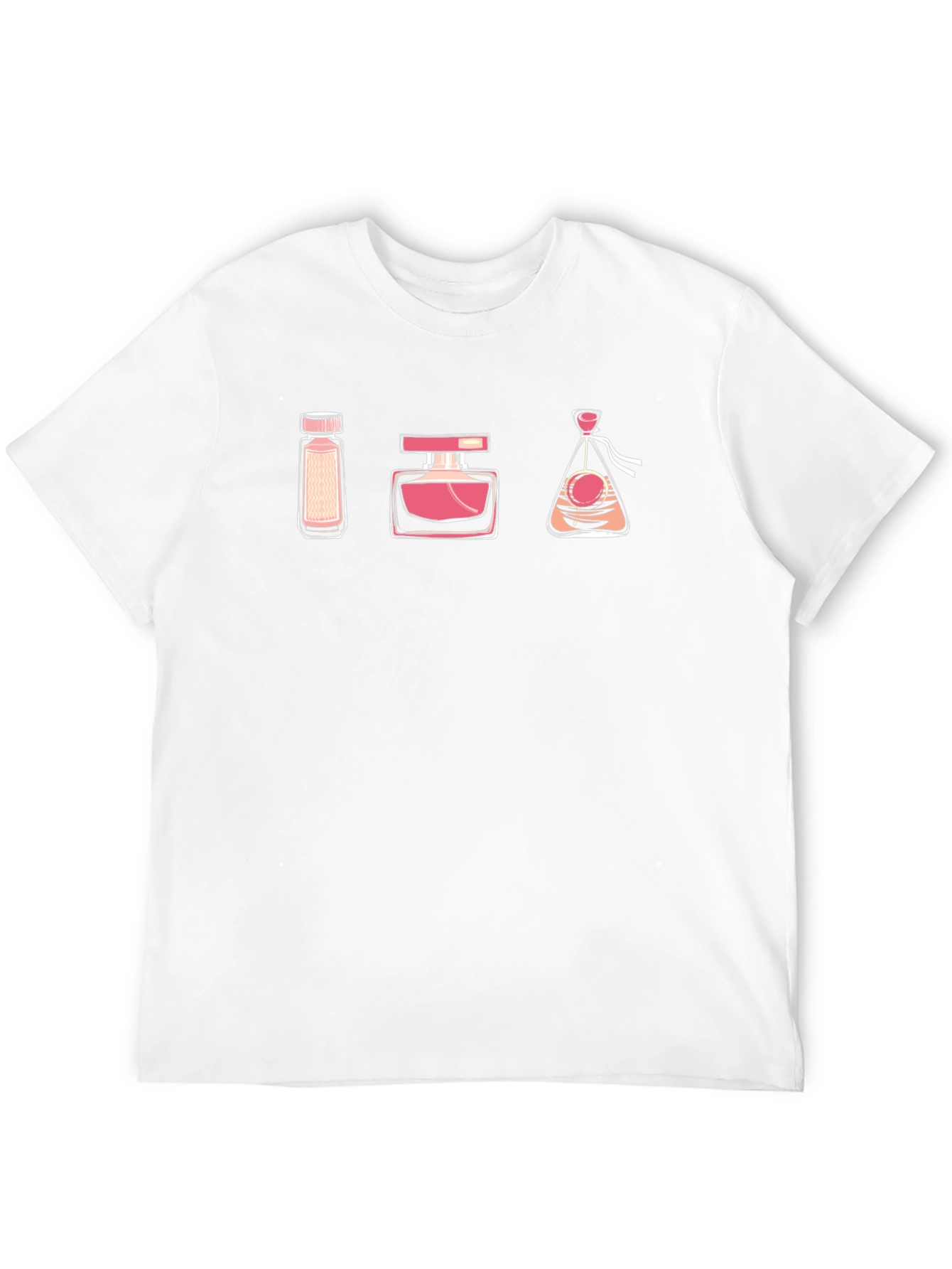 Black T-Shirt with Perfume Bottle Design