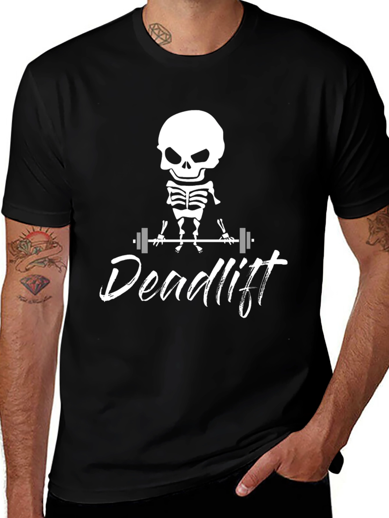 Deadlift Skeleton Graphic T-Shirt