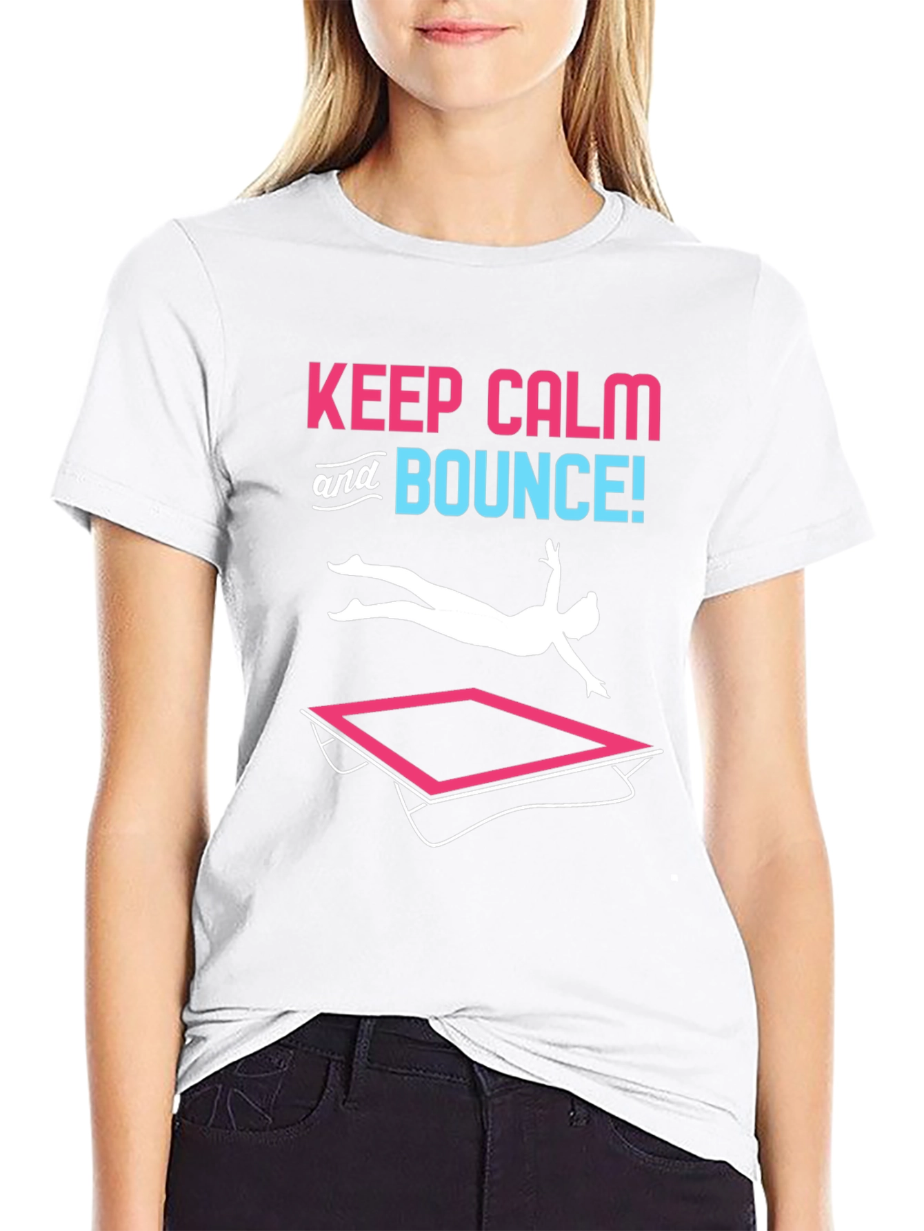 Keep Calm and Bounce T-Shirt - Trampoline Fun