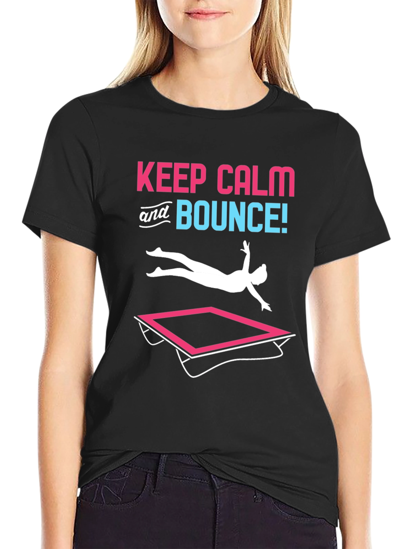 Keep Calm and Bounce T-Shirt - Trampoline Fun