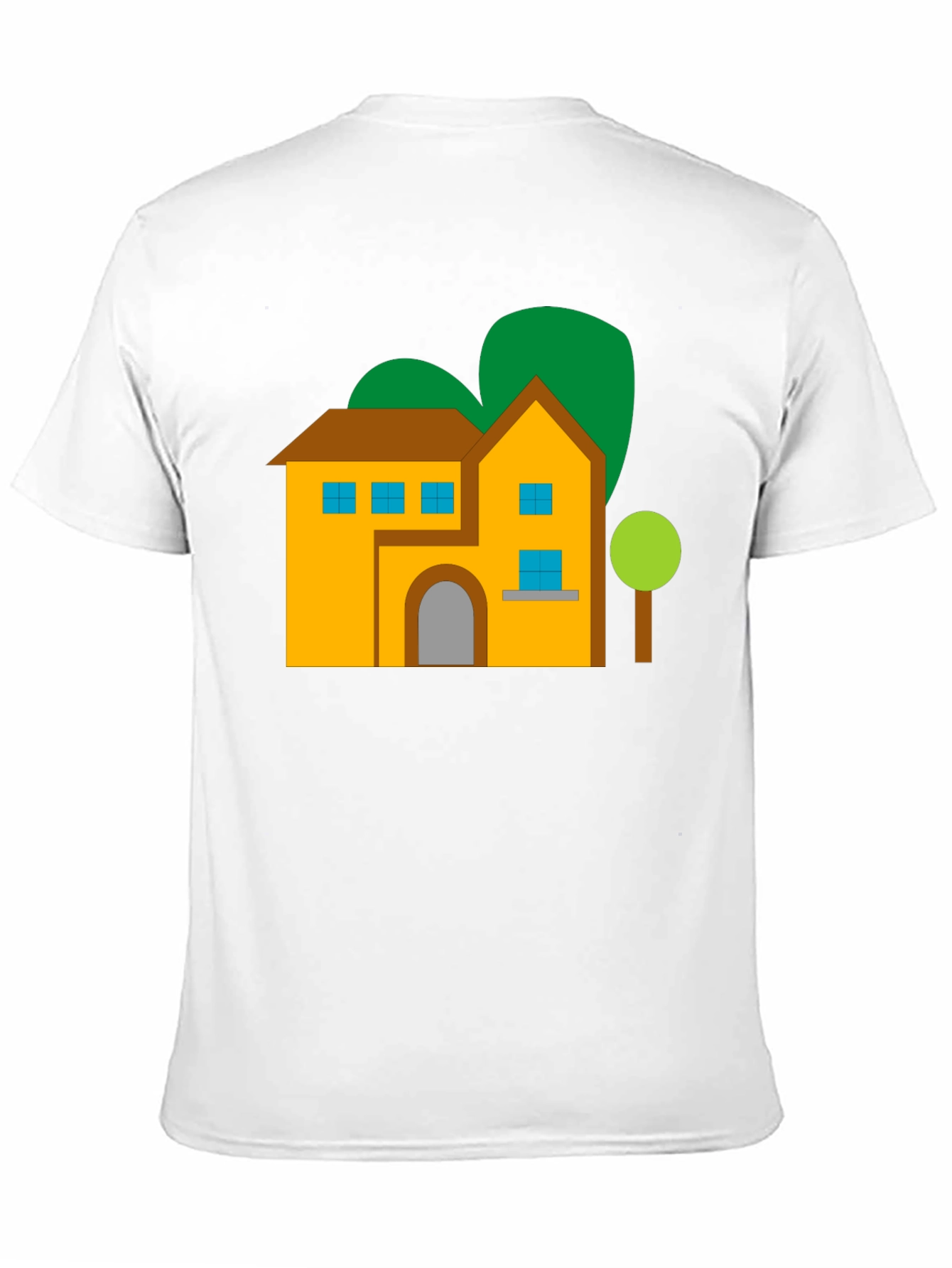 House Graphic Tee - Black Cotton Blend Shirt