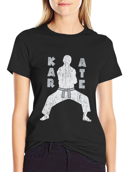 Karate Silhouette Black T-Shirt