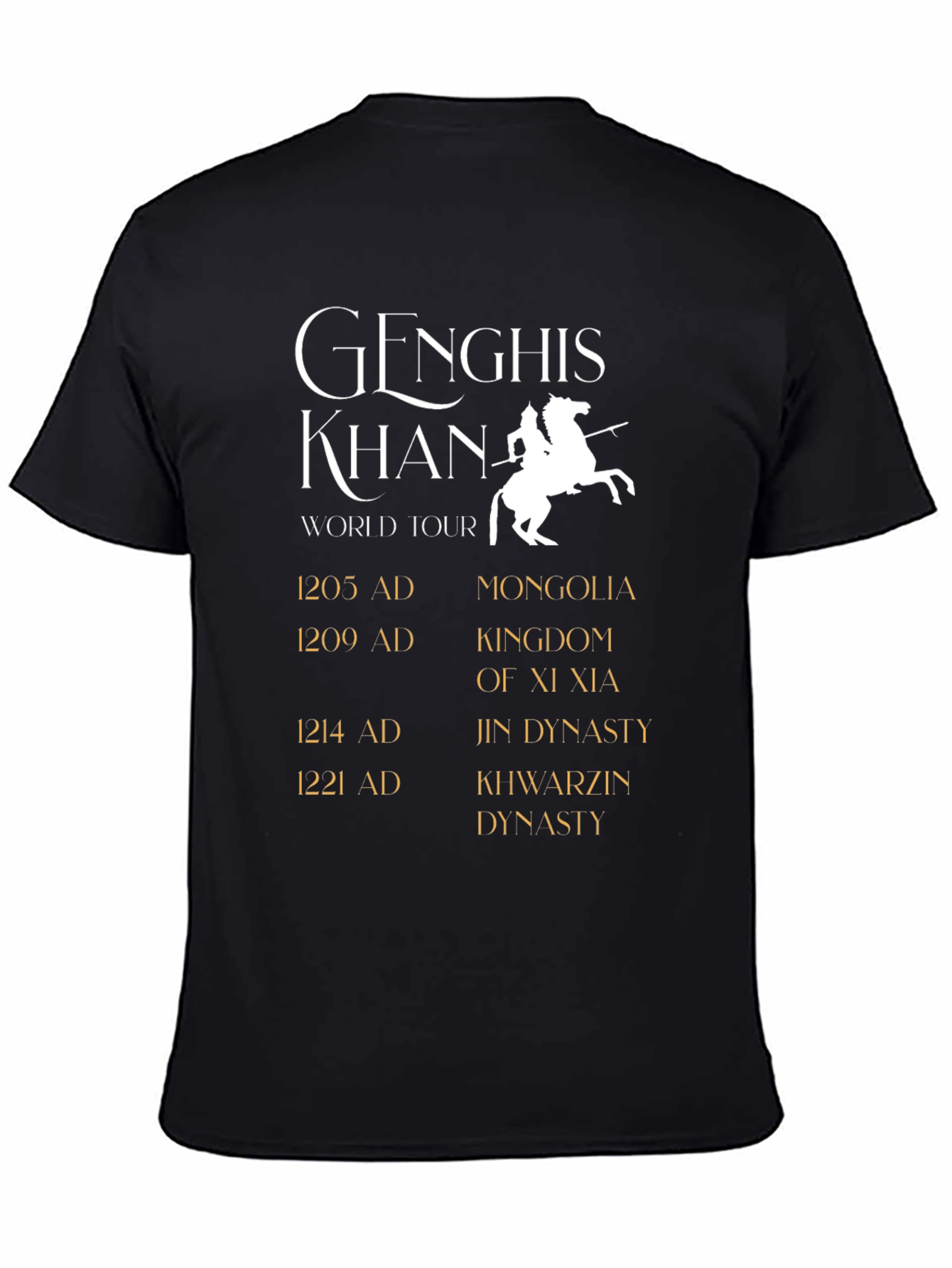 Genghis Khan World Tour Black T-Shirt