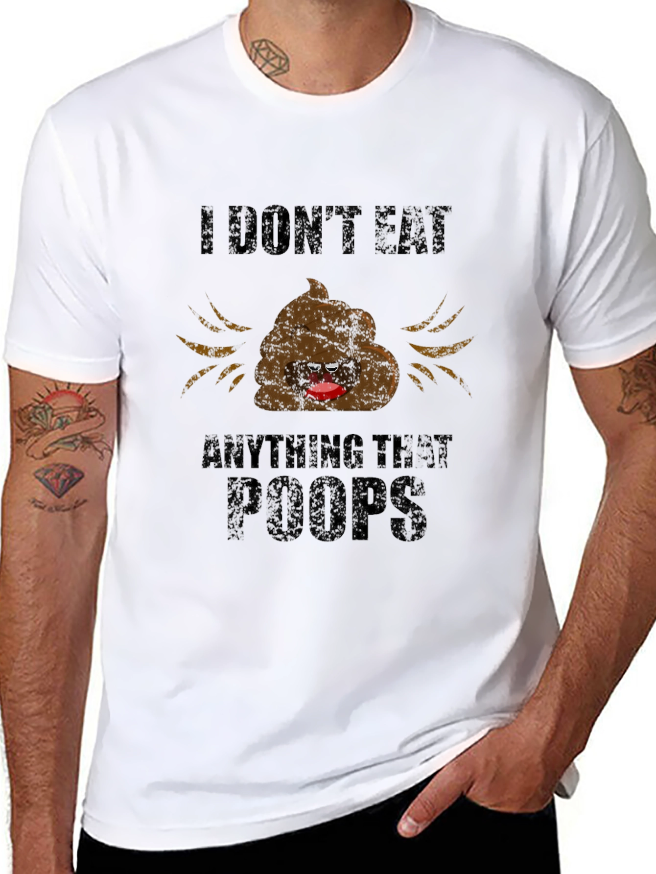 I Dont Eat Poop Funny Graphic T-Shirt