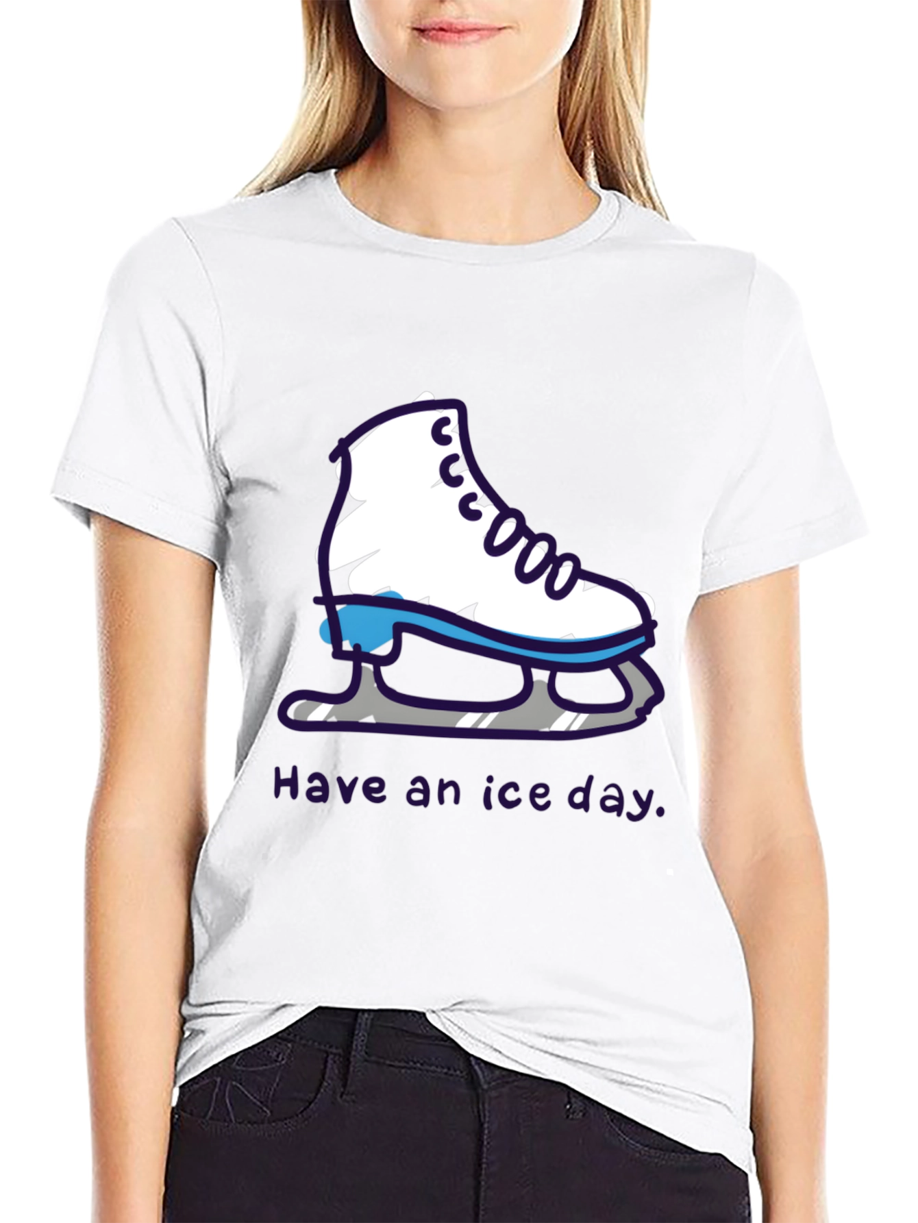 Ice Skate T-Shirt - Have an Ice Day!