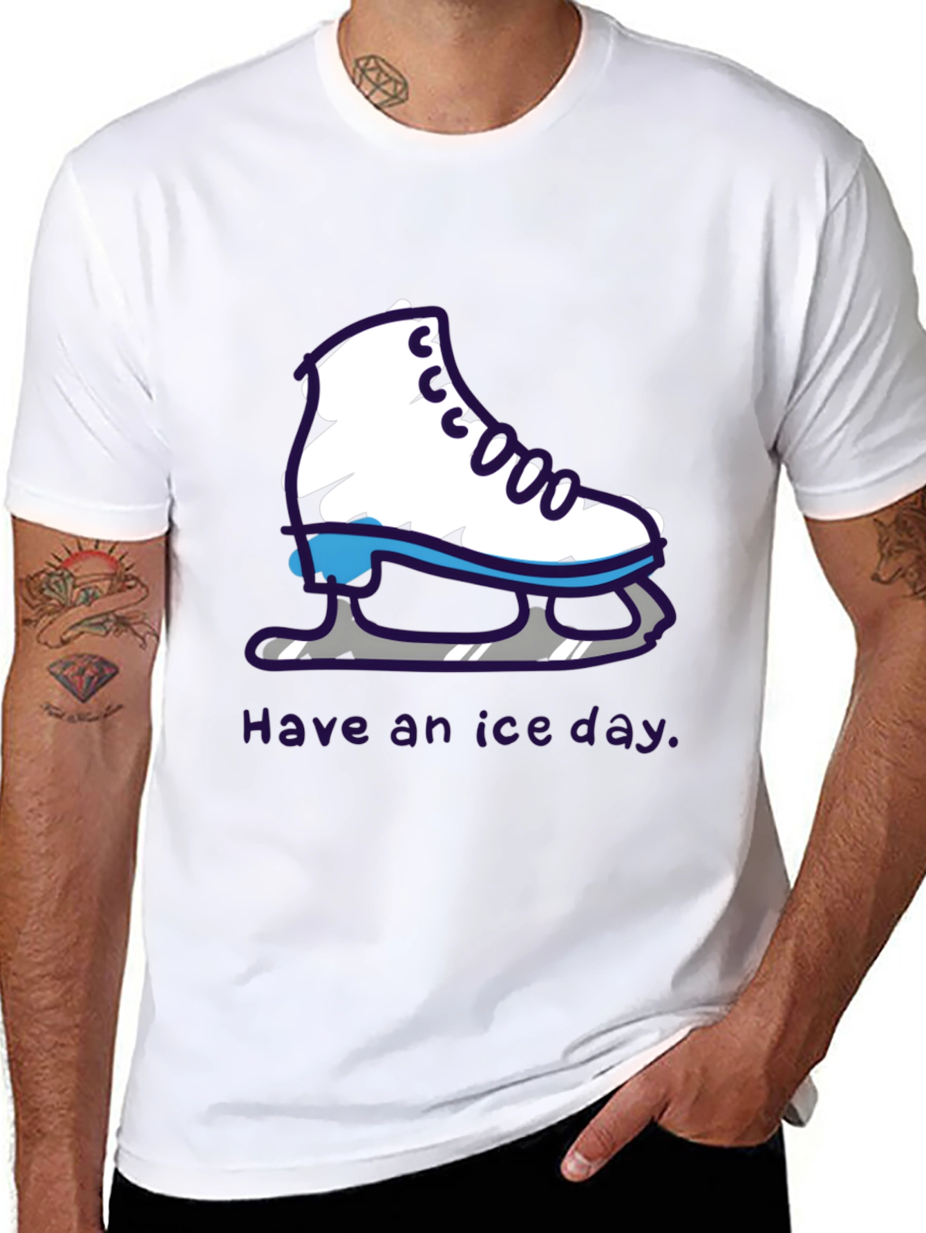 Ice Skate T-Shirt - Have an Ice Day!