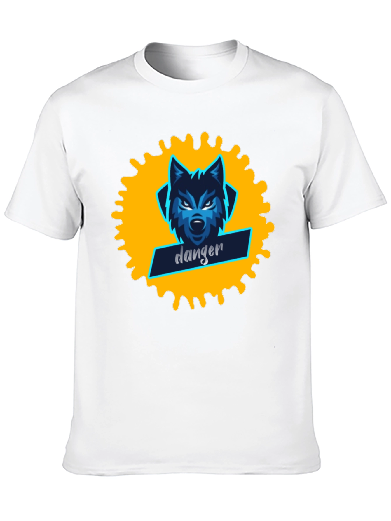 Danger Wolf Graphic Tee - Stylish Black T-Shirt