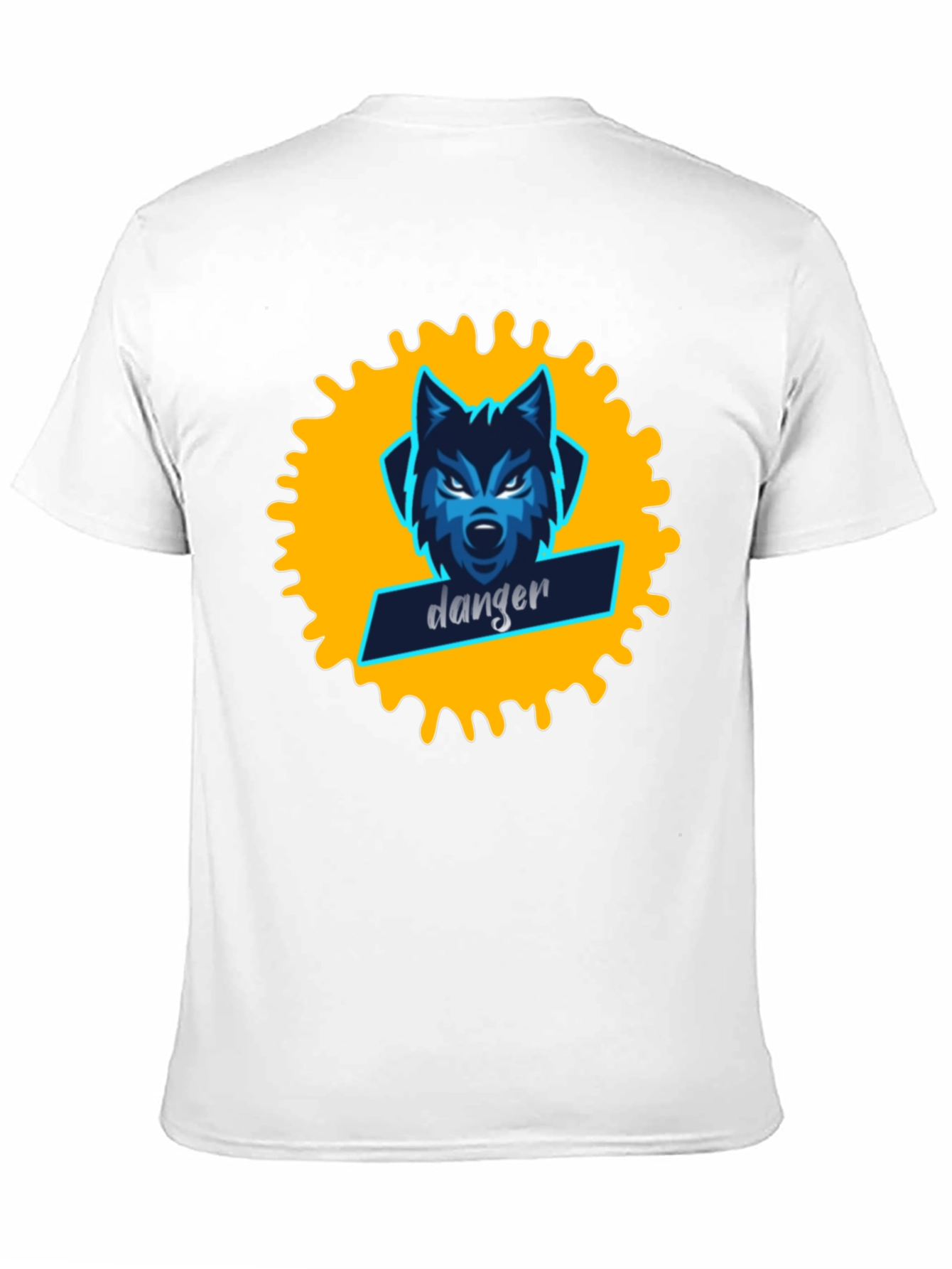 Danger Wolf Graphic Tee - Stylish Black T-Shirt