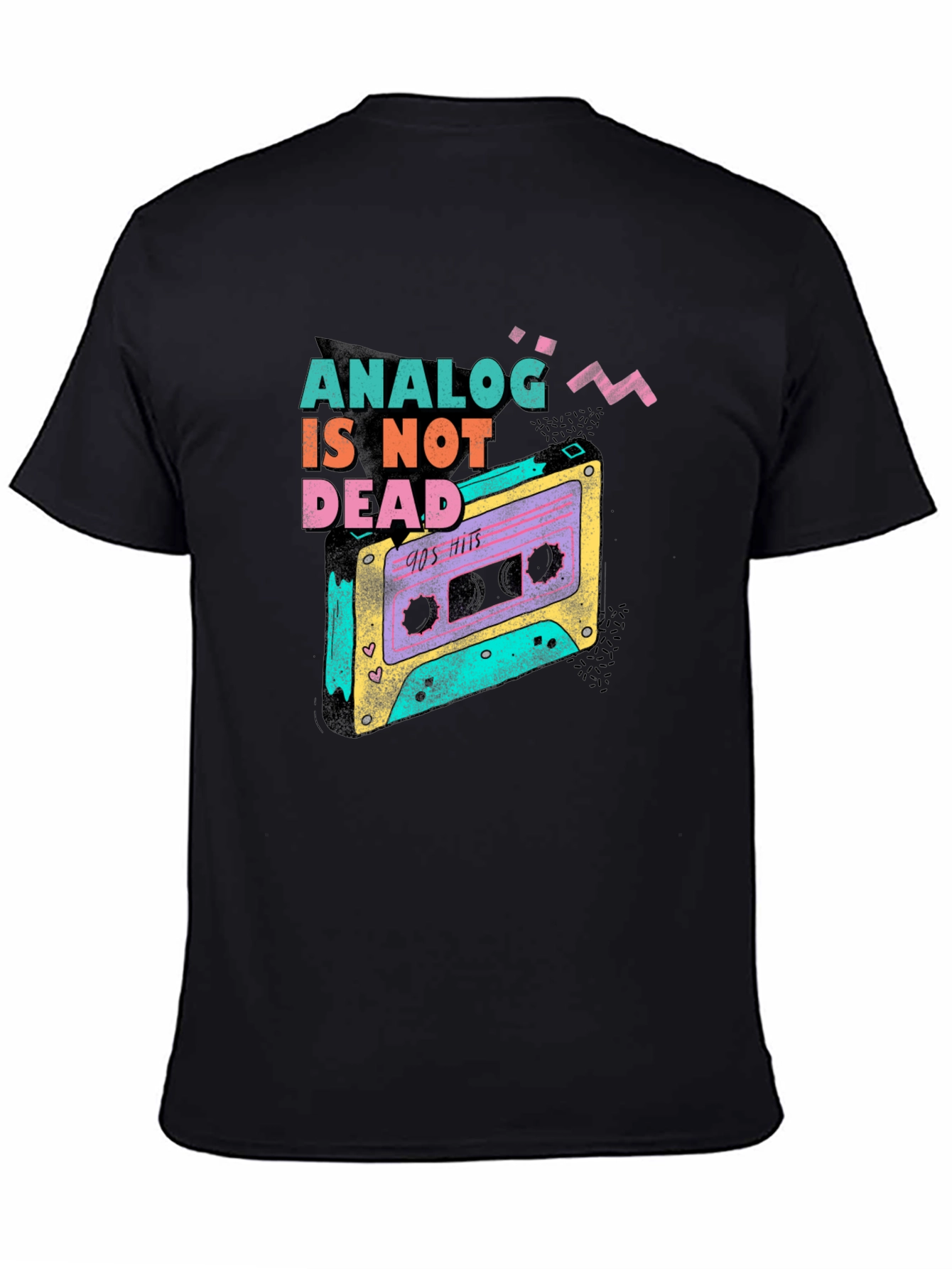 Retro Analog Is Not Dead Cassette Tape Graphic Tee