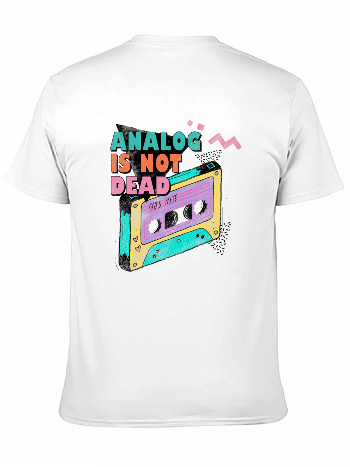 Retro Analog Is Not Dead Cassette Tape Graphic Tee
