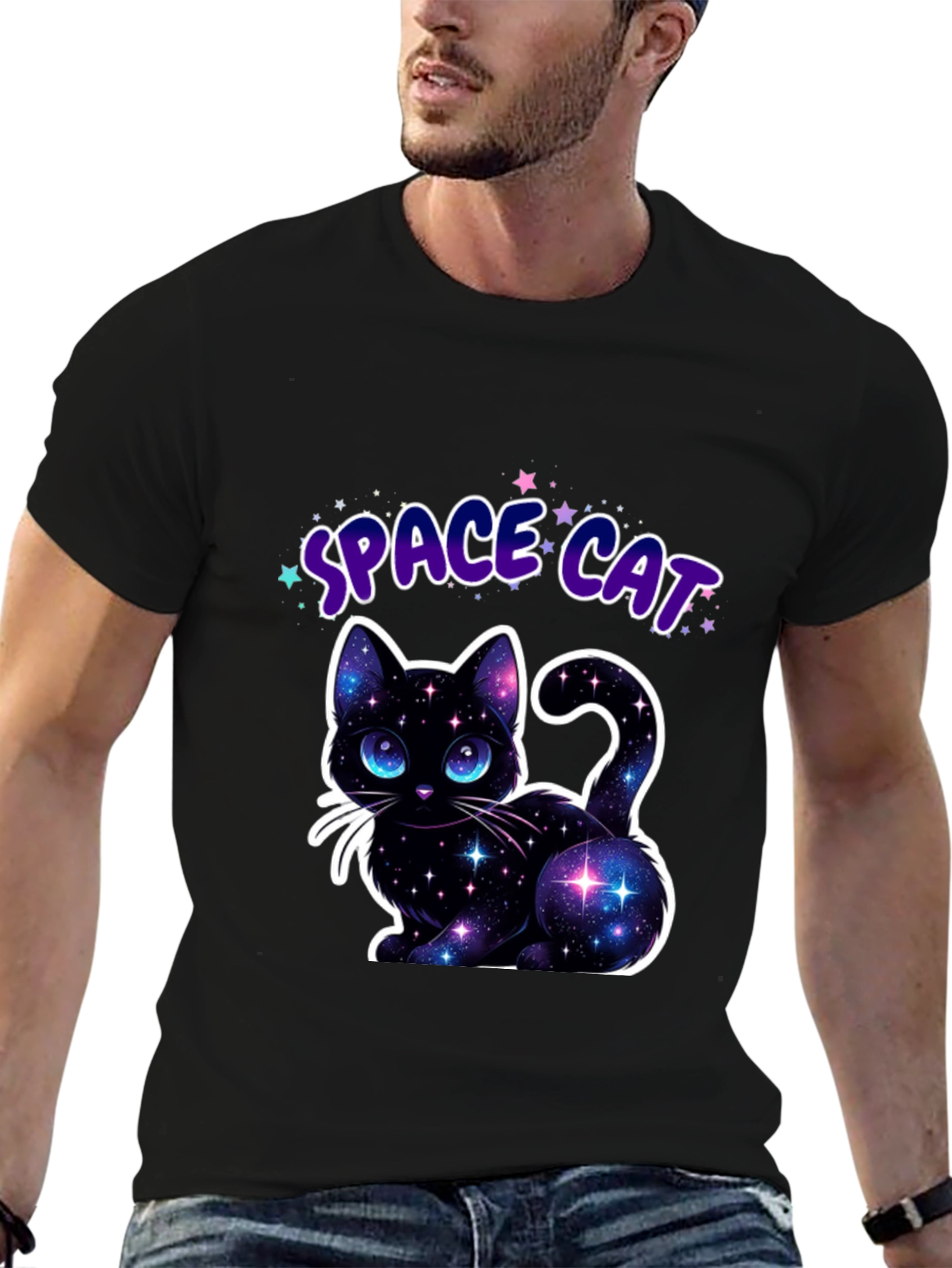 Space Cat Galaxy T-Shirt