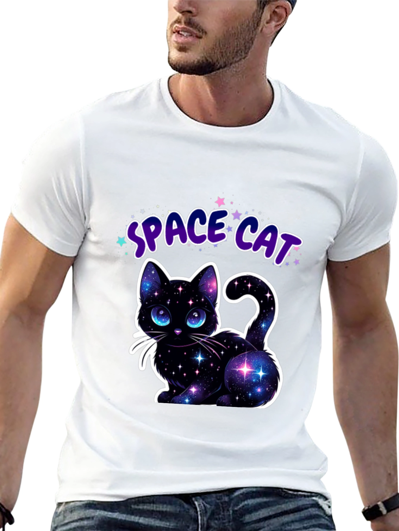 Space Cat Galaxy T-Shirt