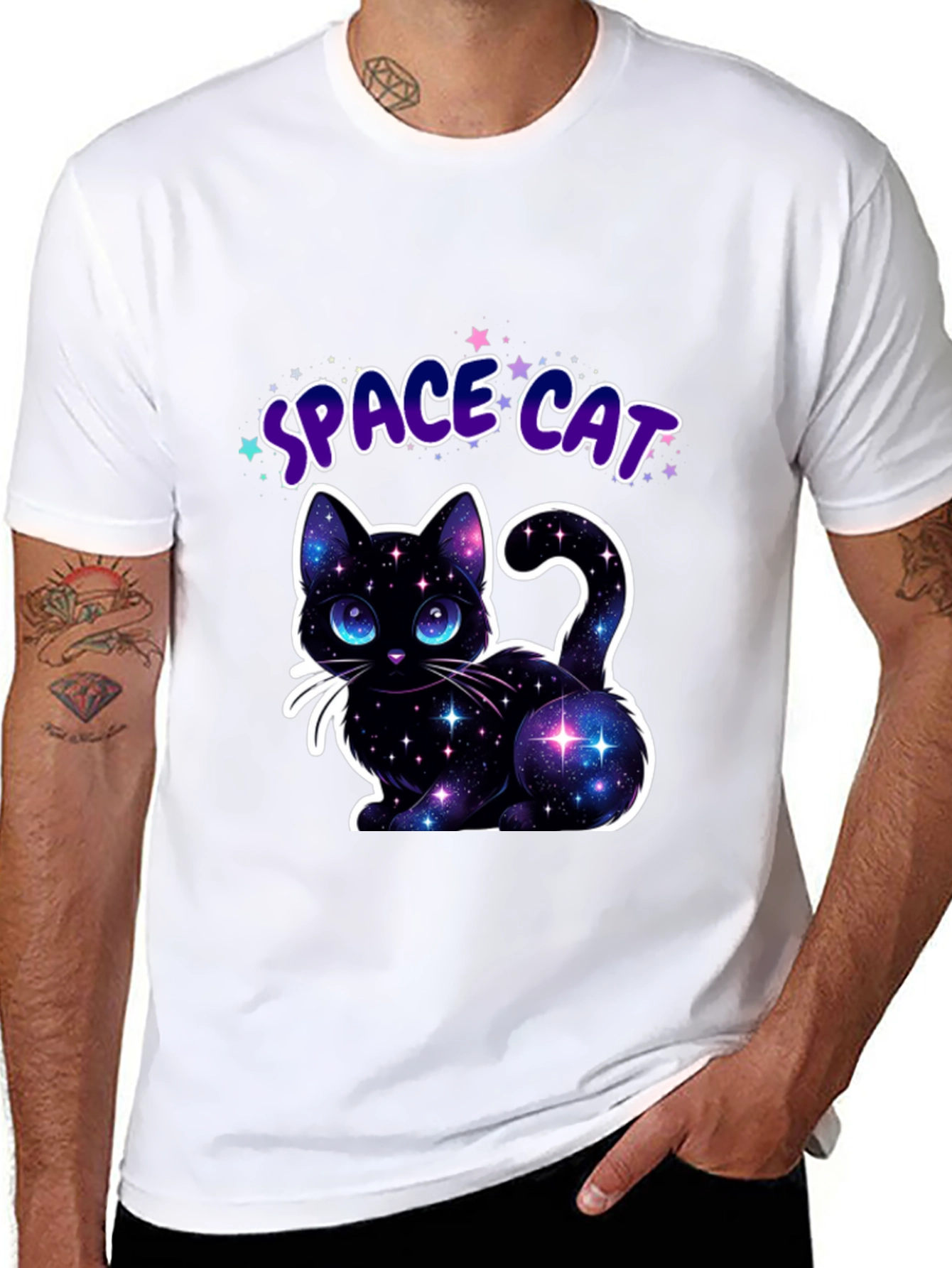 Space Cat Galaxy T-Shirt