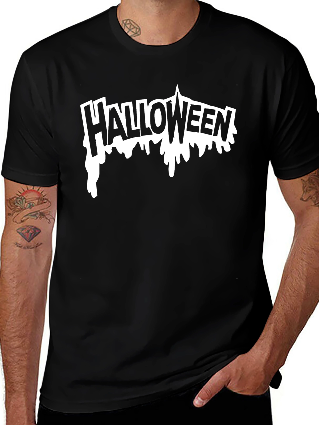 Halloween Drip T-Shirt - Black