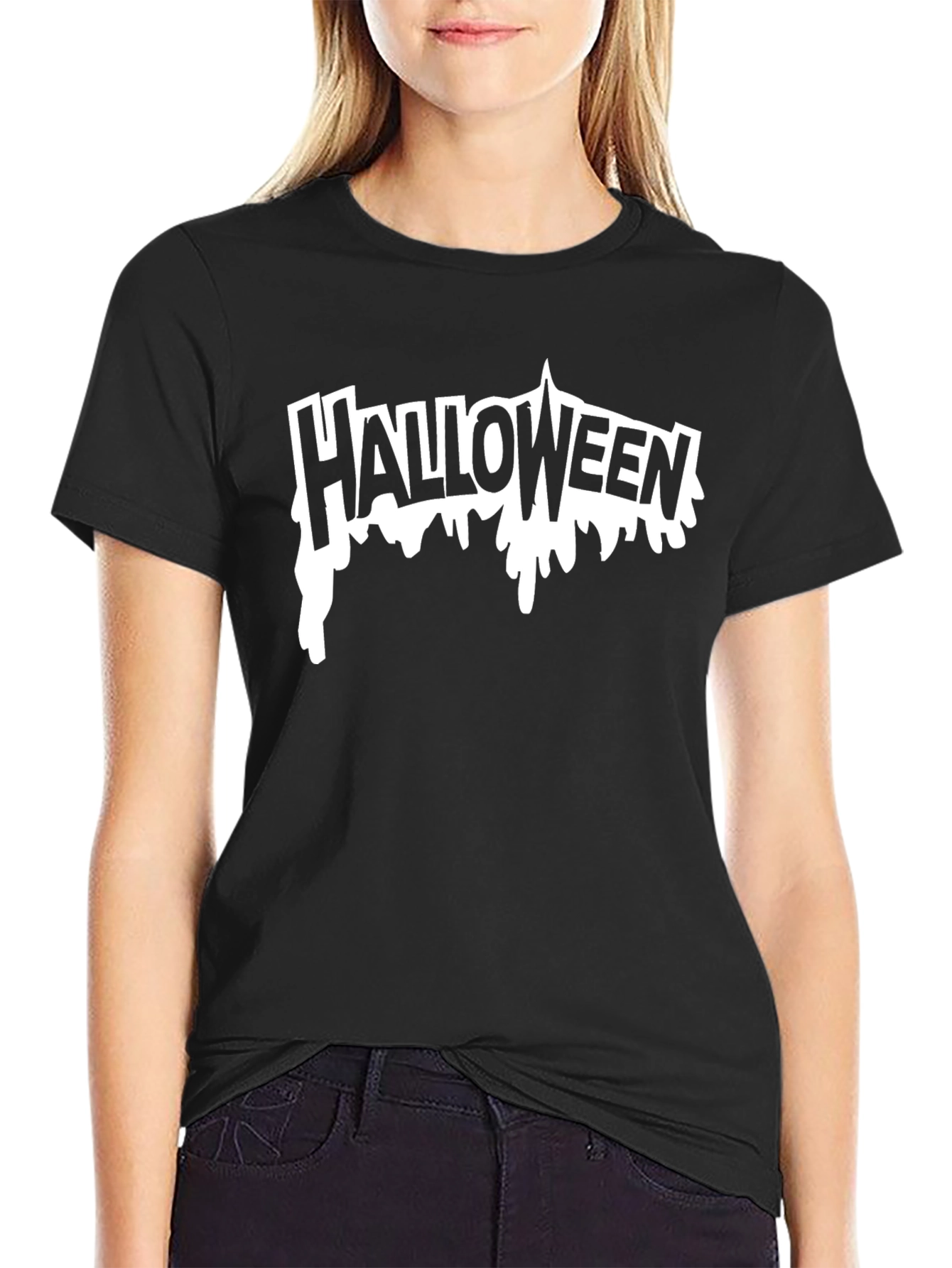 Halloween Drip T-Shirt - Black
