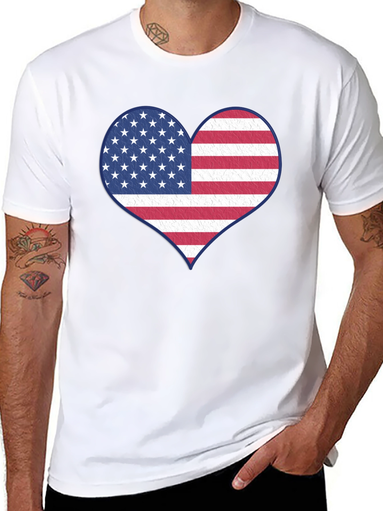 American Flag Heart T-Shirt