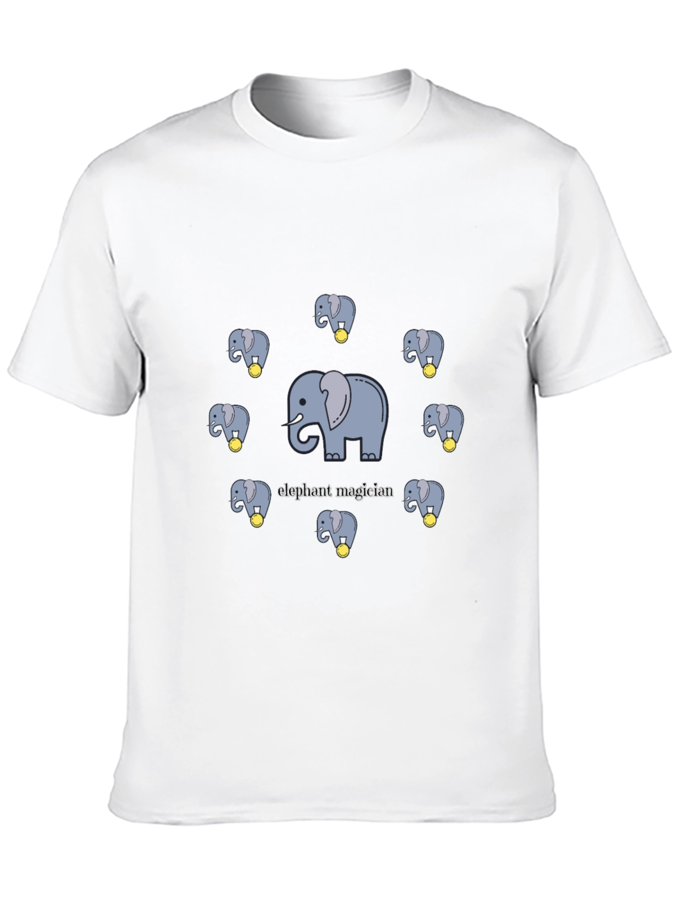 Elephant Magician T-Shirt - Cute Cartoon Design
