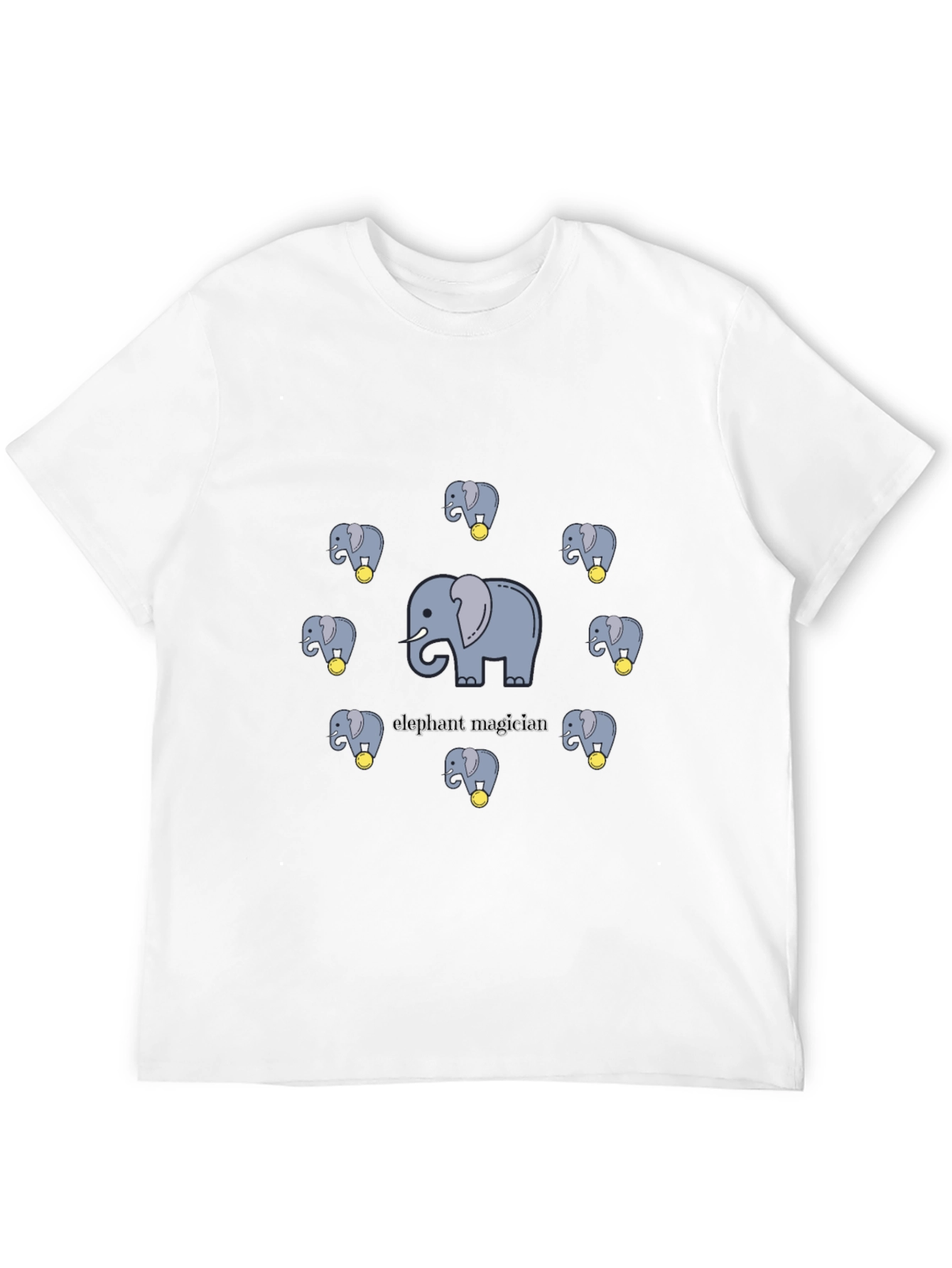 Elephant Magician T-Shirt - Cute Cartoon Design