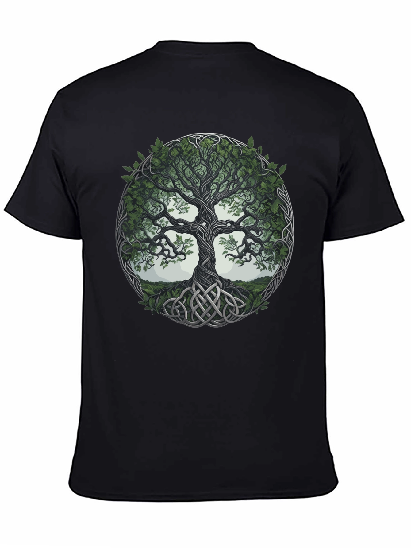 Celtic Tree of Life Graphic Tee - Black