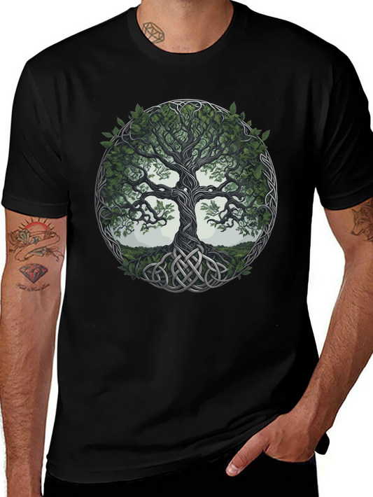Celtic Tree of Life Graphic Tee - Black