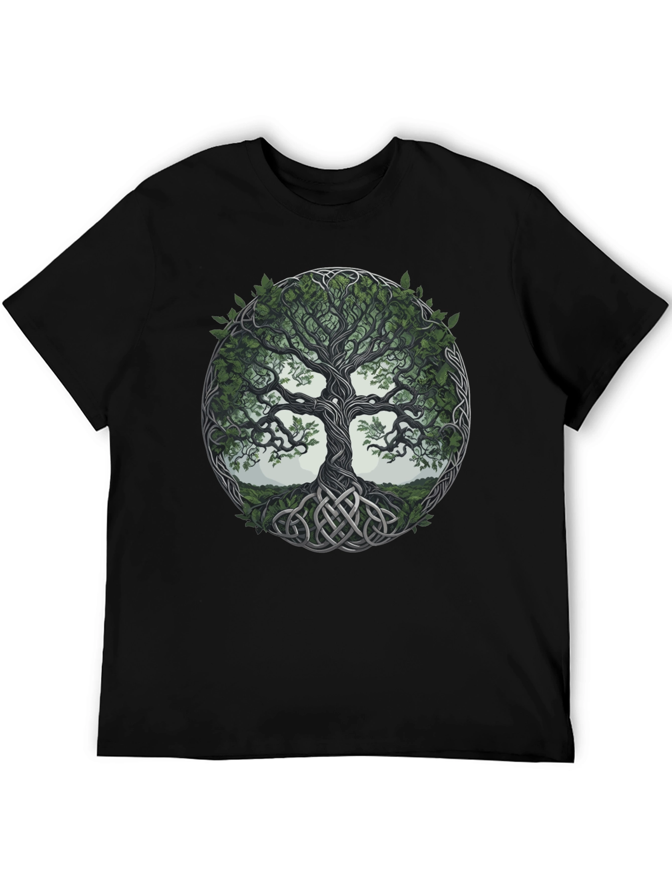 Celtic Tree of Life Graphic Tee - Black