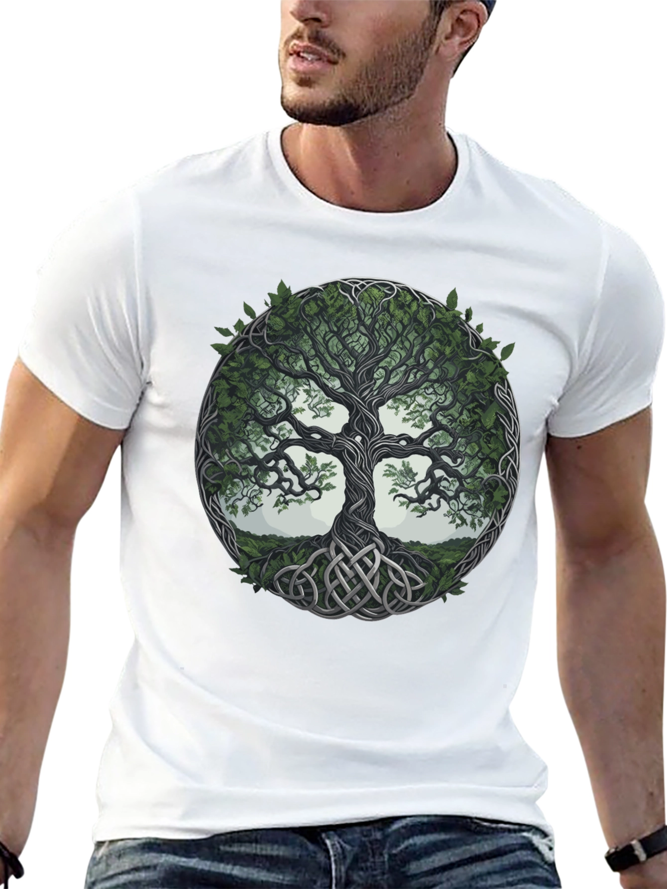 Celtic Tree of Life Graphic Tee - Black