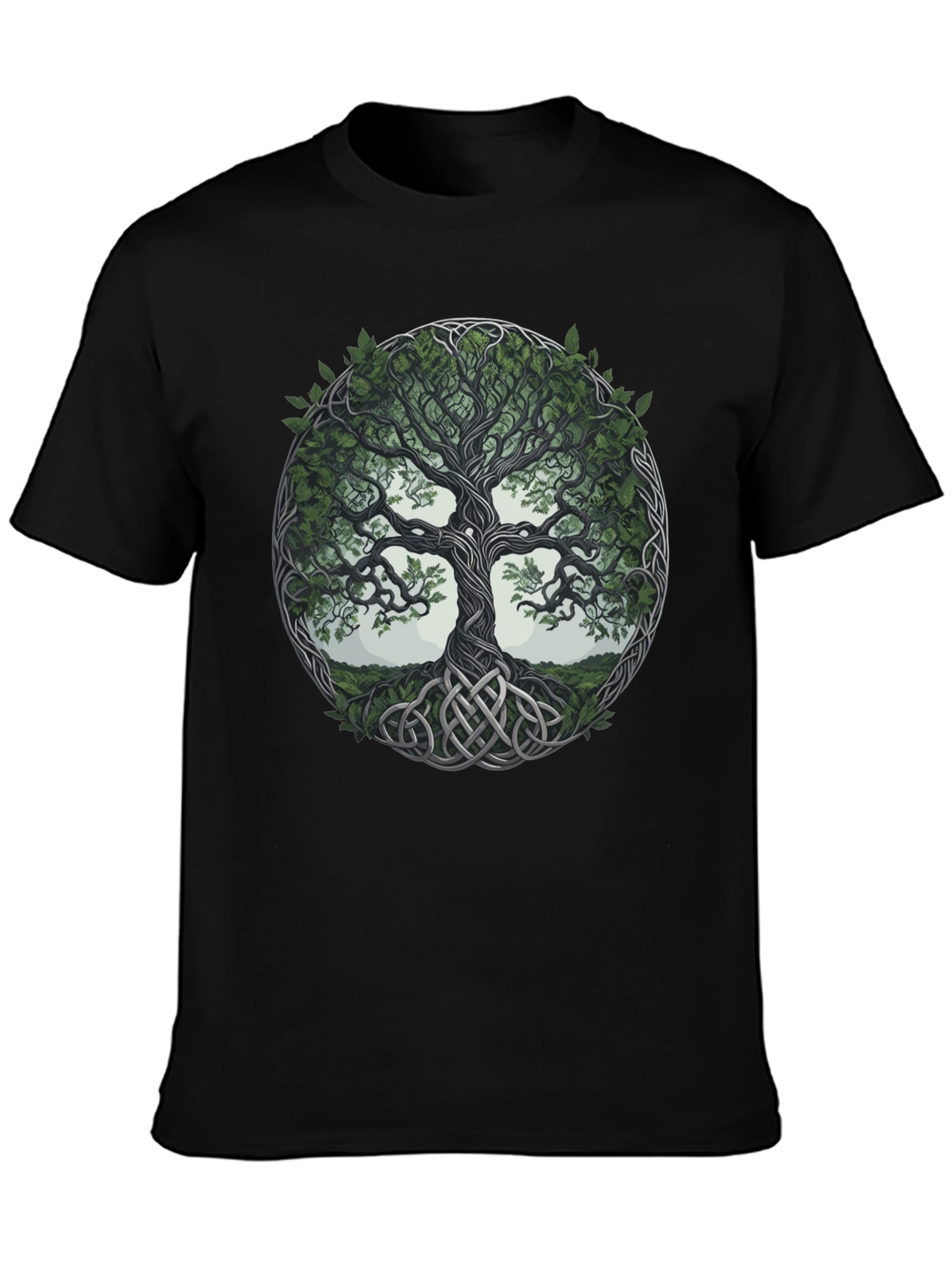 Celtic Tree of Life Graphic Tee - Black