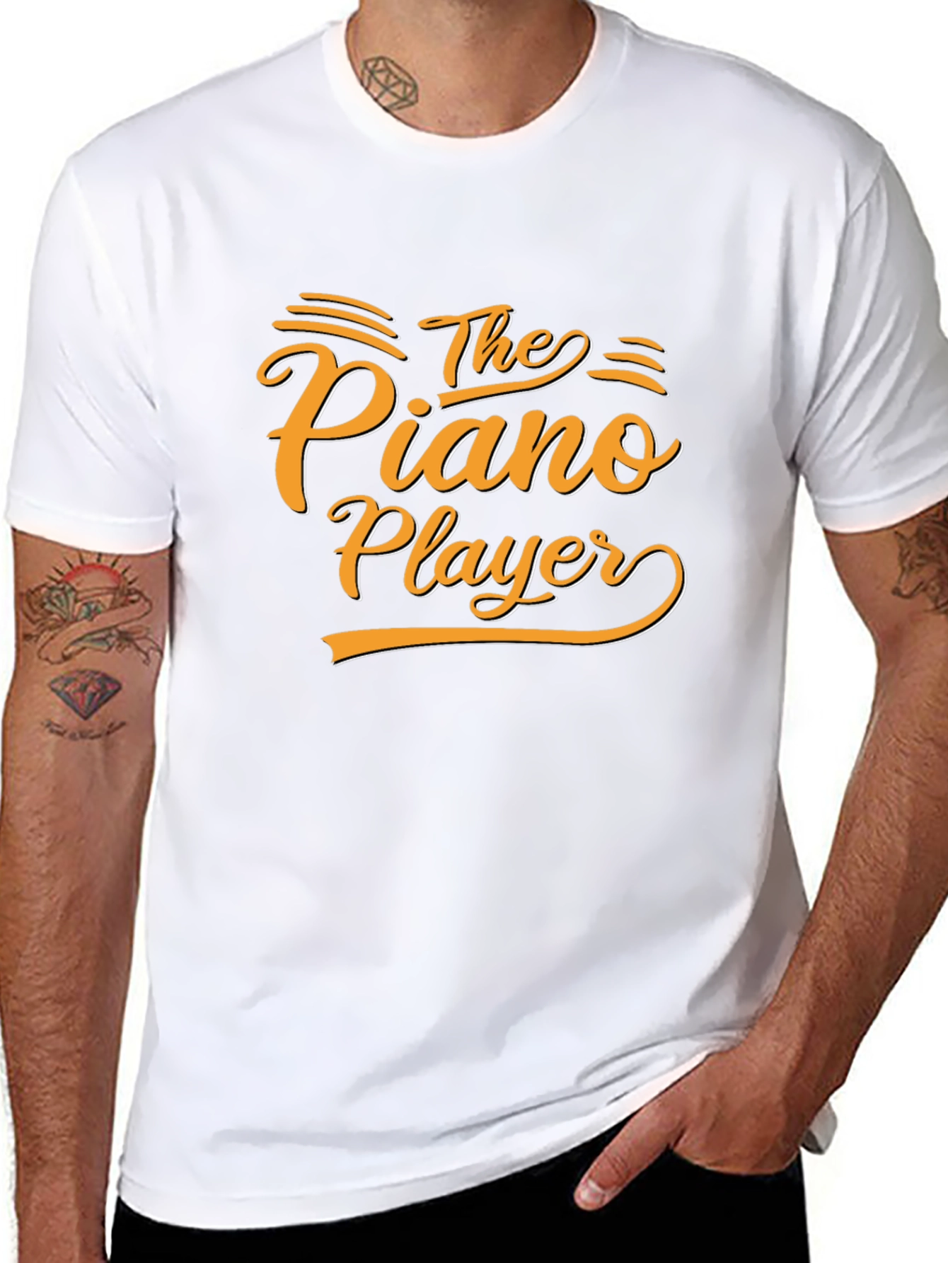 The Piano Player Graphic Tee - Stylish Musician T-Shirt