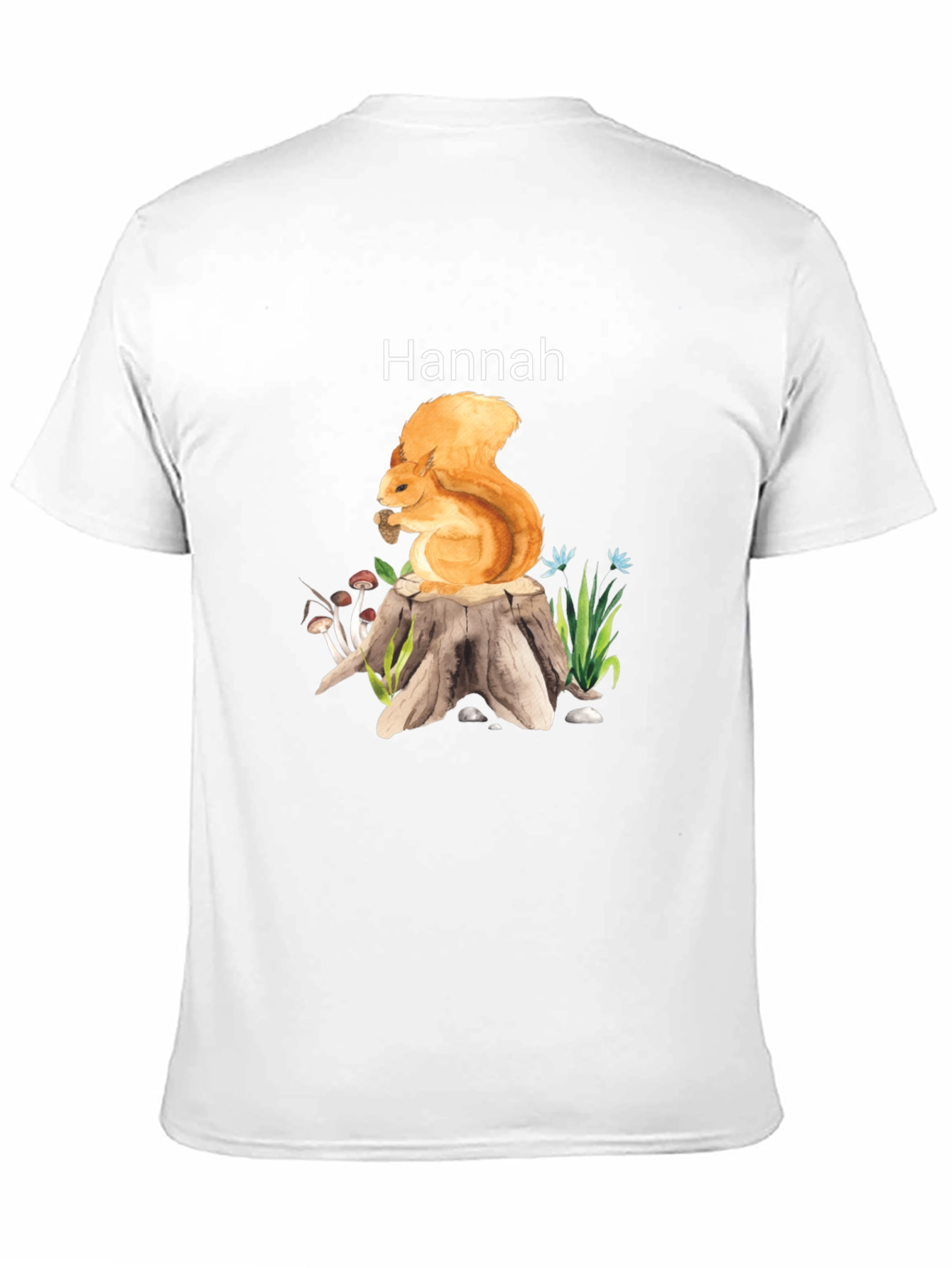 Personalized Hannah Squirrel Graphic T-Shirt