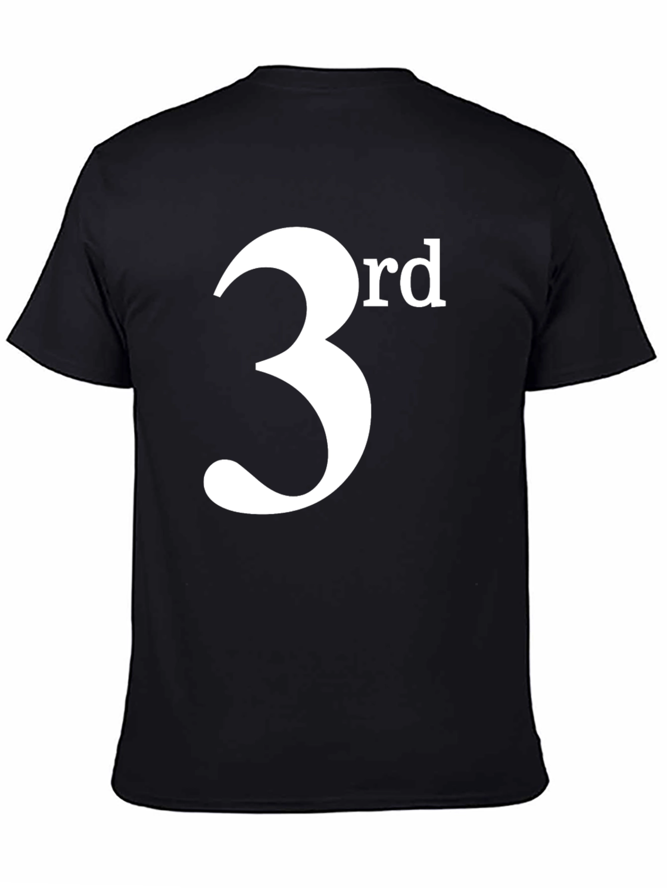 3rd T-Shirt - Black Cotton Blend Casual Tee