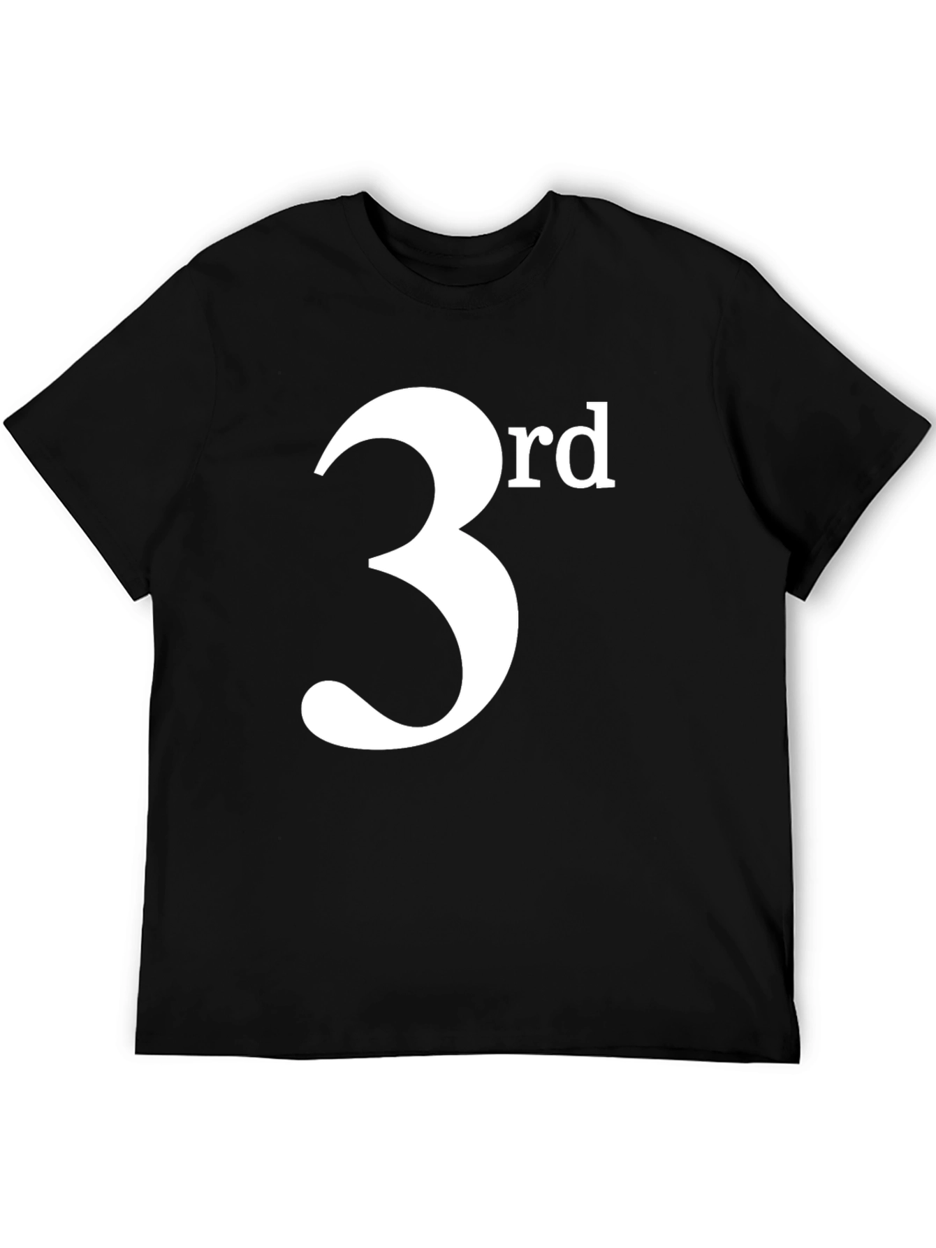 3rd T-Shirt - Black Cotton Blend Casual Tee