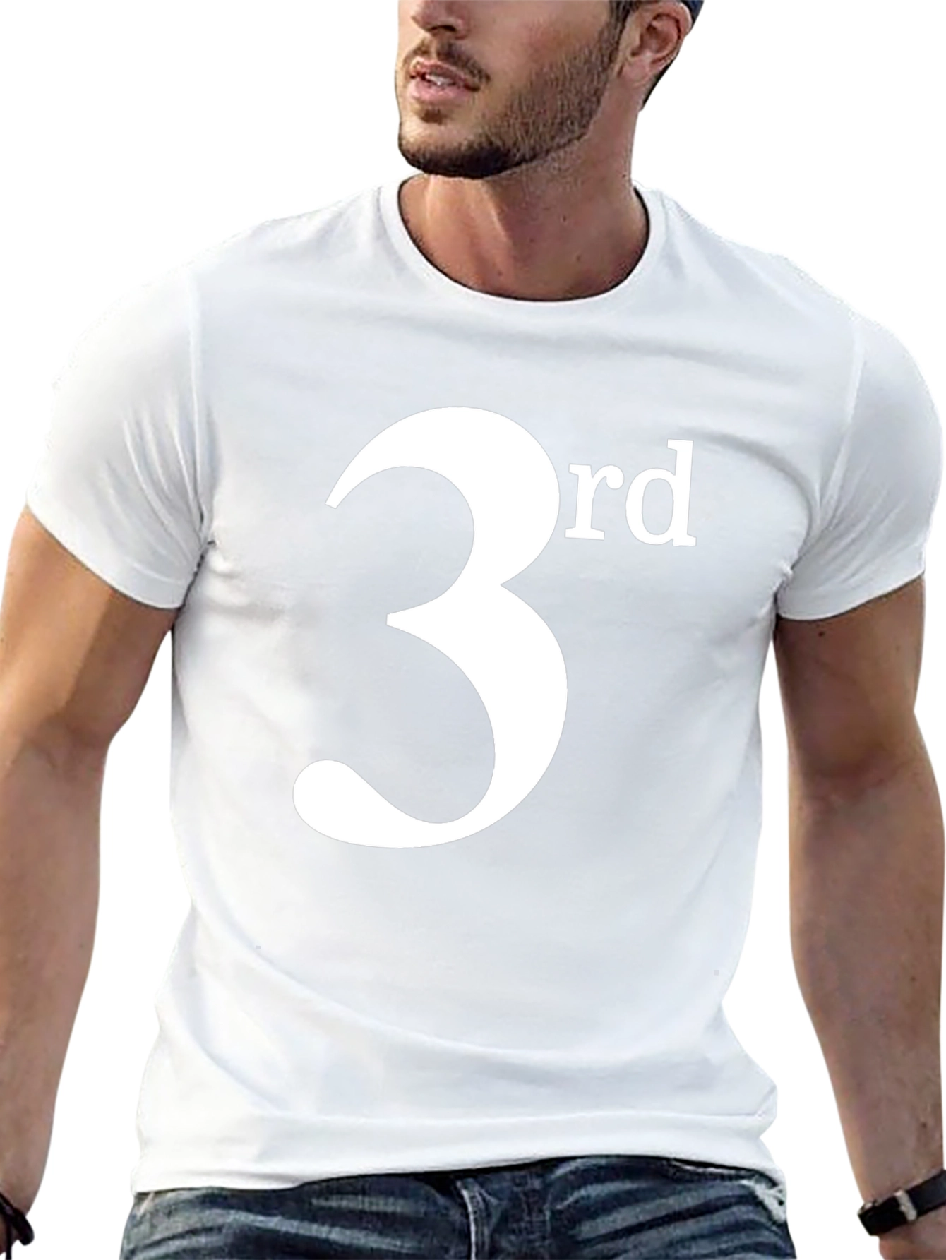3rd T-Shirt - Black Cotton Blend Casual Tee