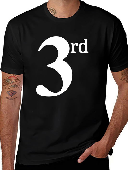 3rd T-Shirt - Black Cotton Blend Casual Tee