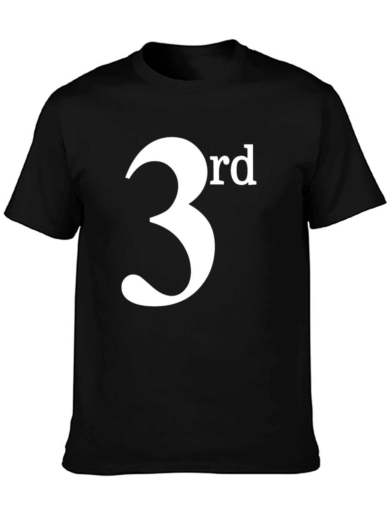 3rd T-Shirt - Black Cotton Blend Casual Tee