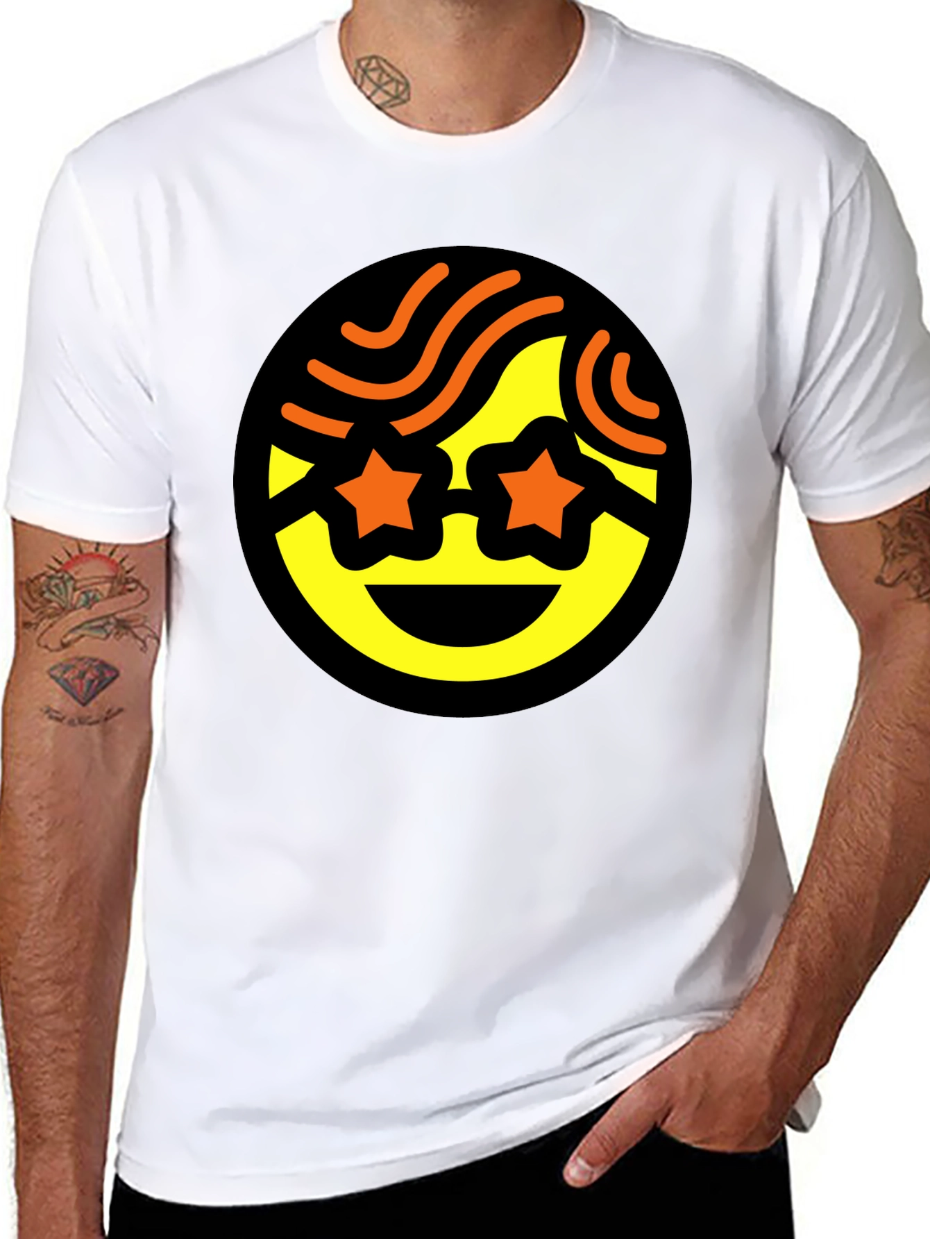 Cool Emoji Graphic Tee - Black