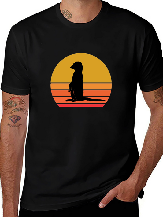 Meerkat Sunset T-Shirt - Black