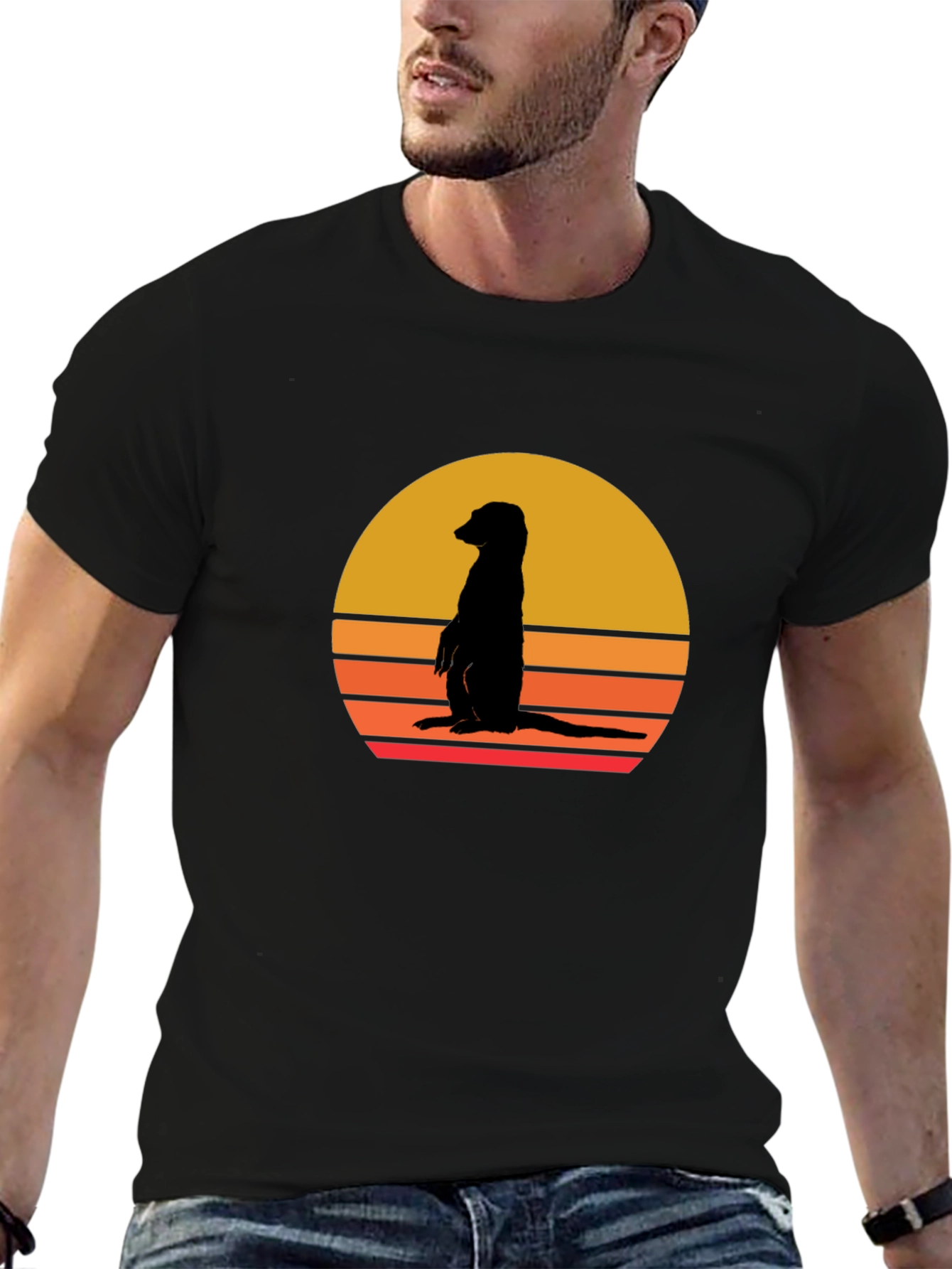 Meerkat Sunset T-Shirt - Black