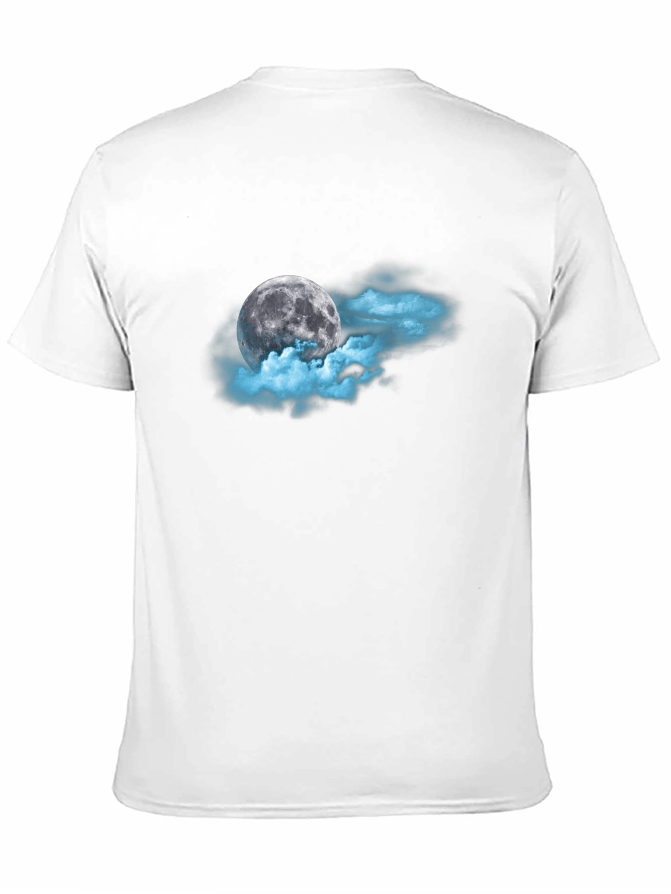 Moon and Clouds Graphic Black T-Shirt