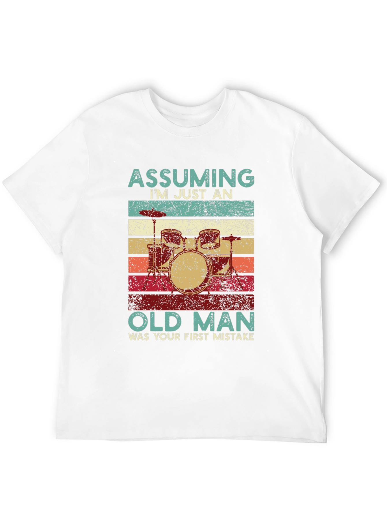 Assuming Old Man Drummer T-Shirt