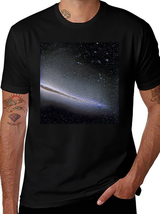 Galaxy Print Black T-Shirt - Cosmic Style