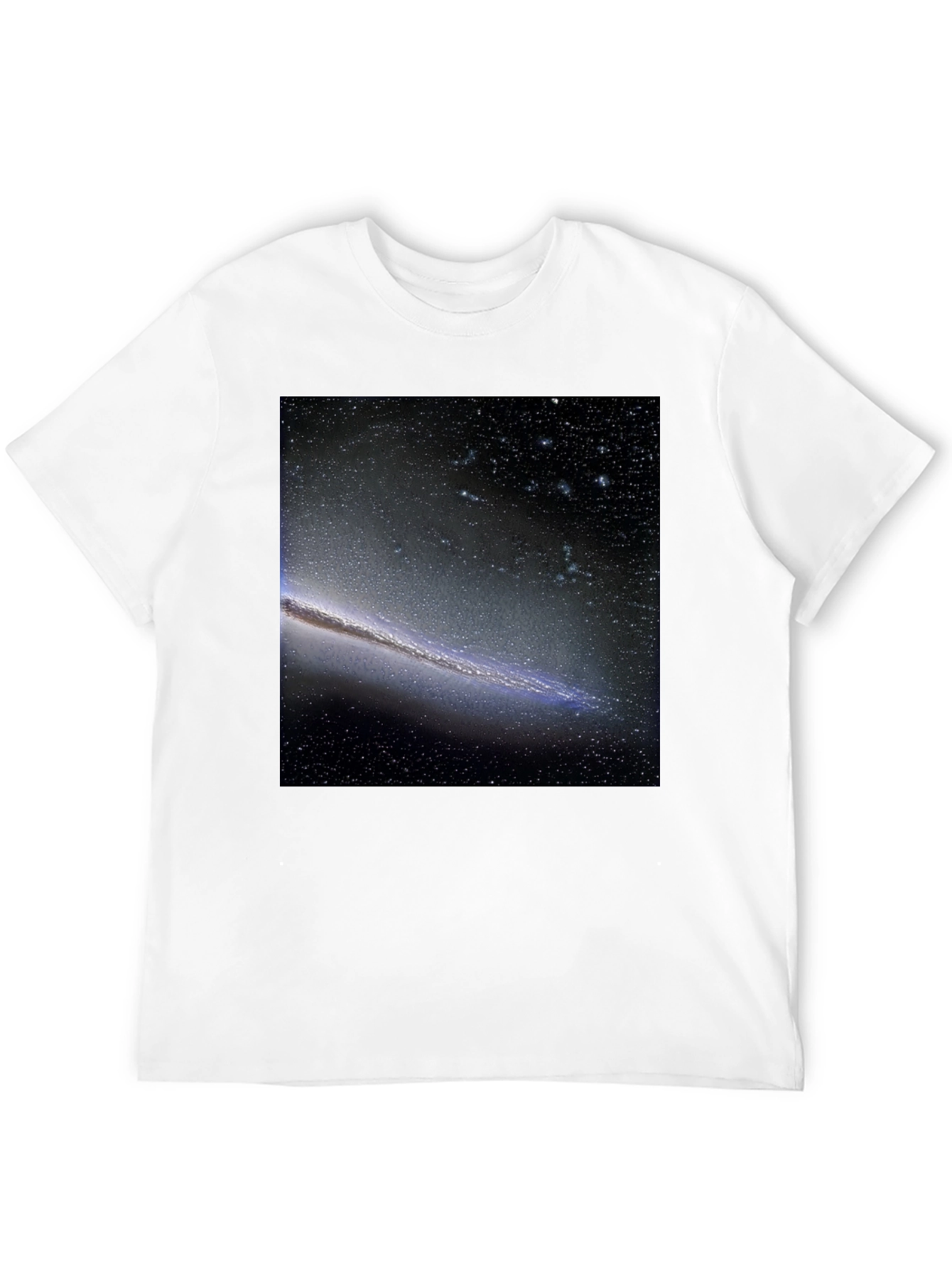 Galaxy Print Black T-Shirt - Cosmic Style