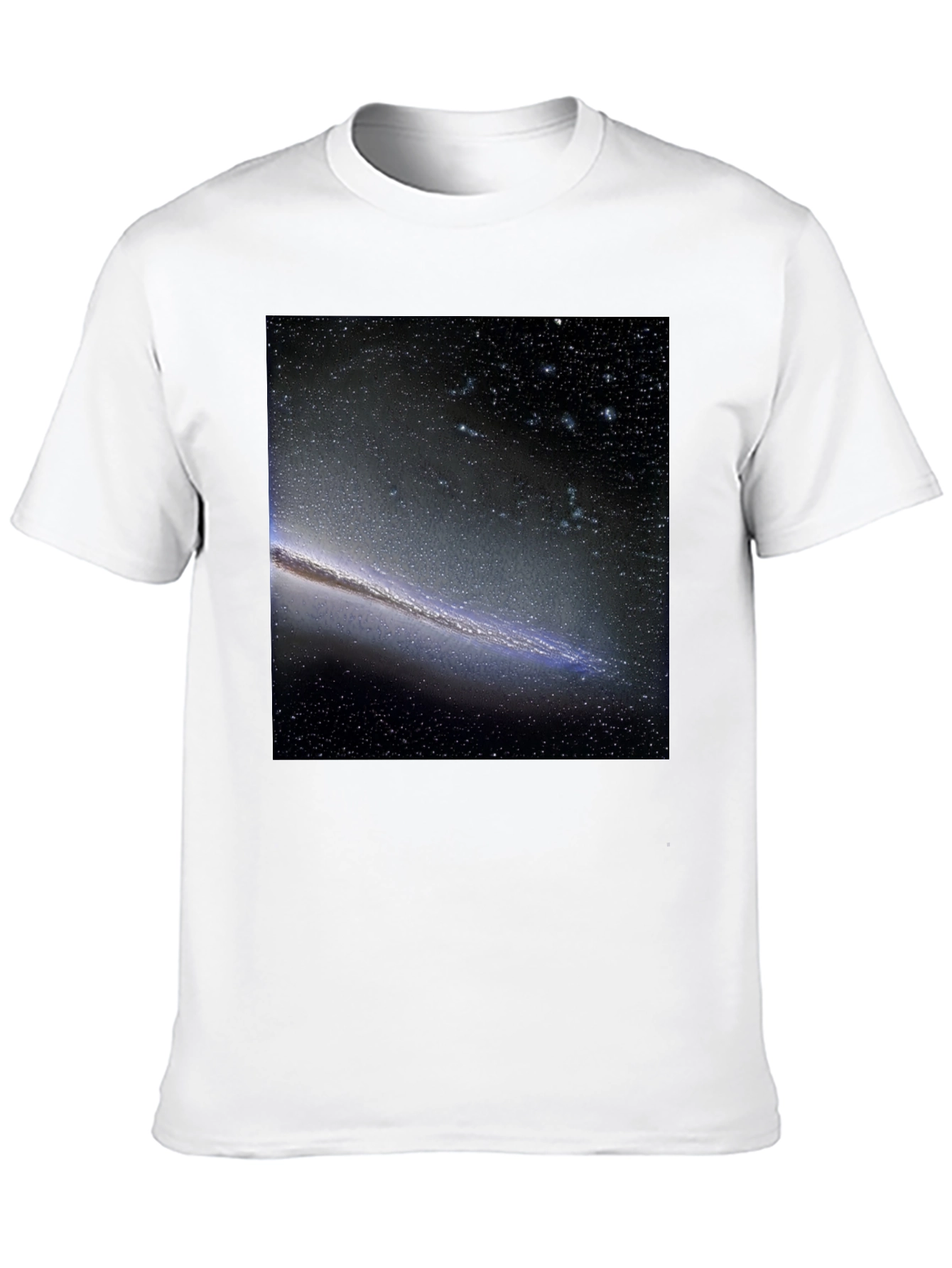 Galaxy Print Black T-Shirt - Cosmic Style