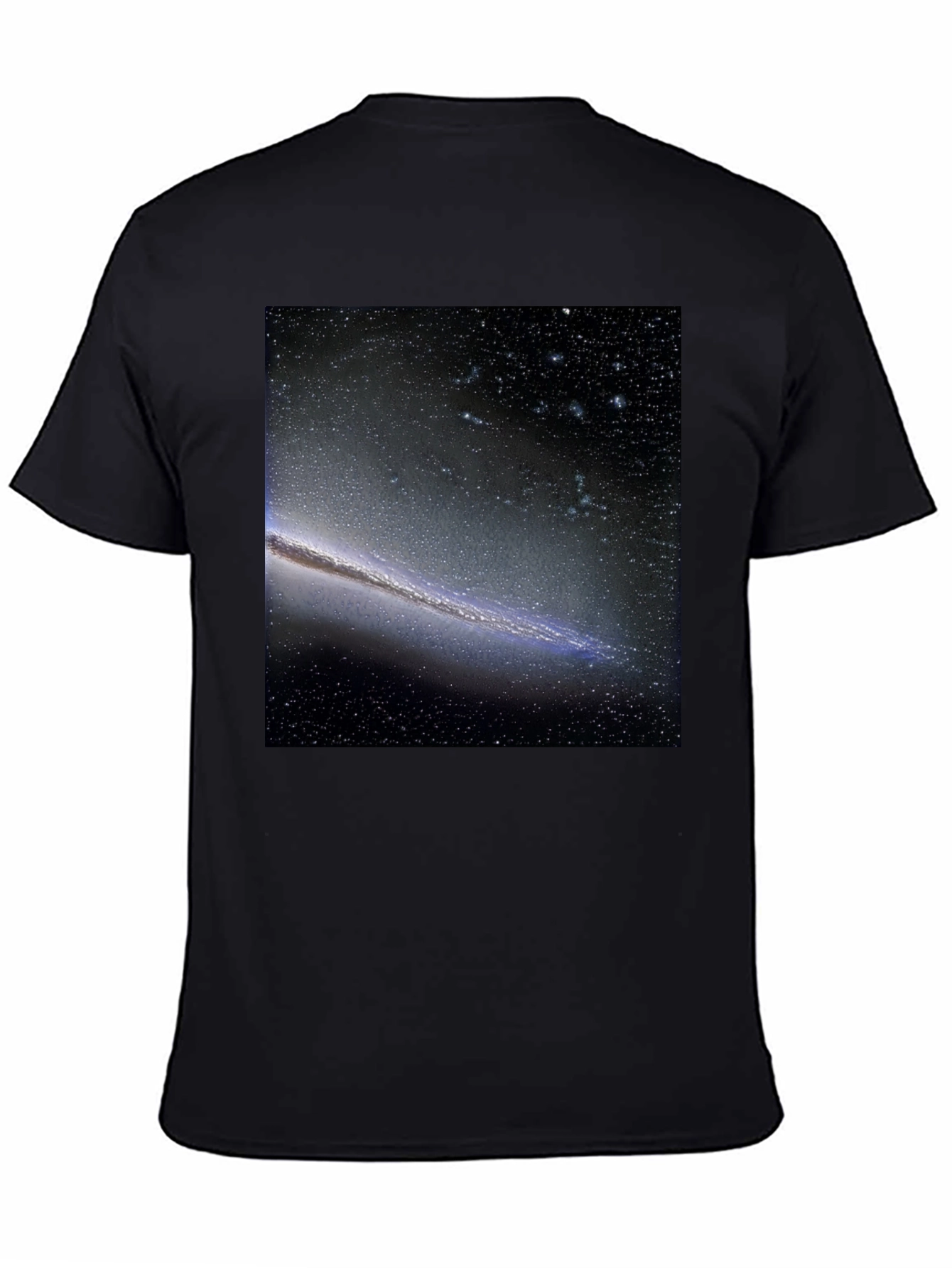 Galaxy Print Black T-Shirt - Cosmic Style