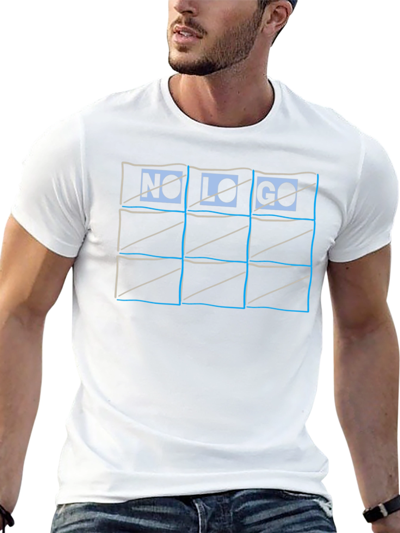 No Logo Black Graphic Tee