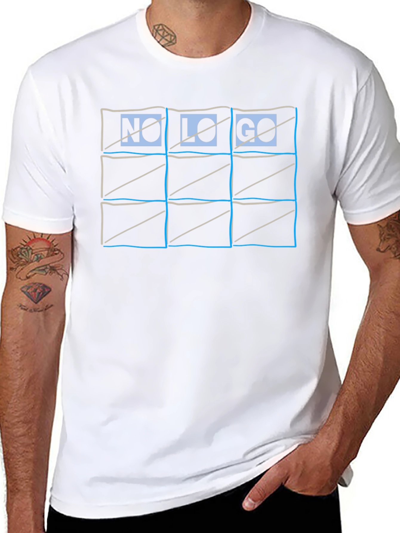 No Logo Black Graphic Tee