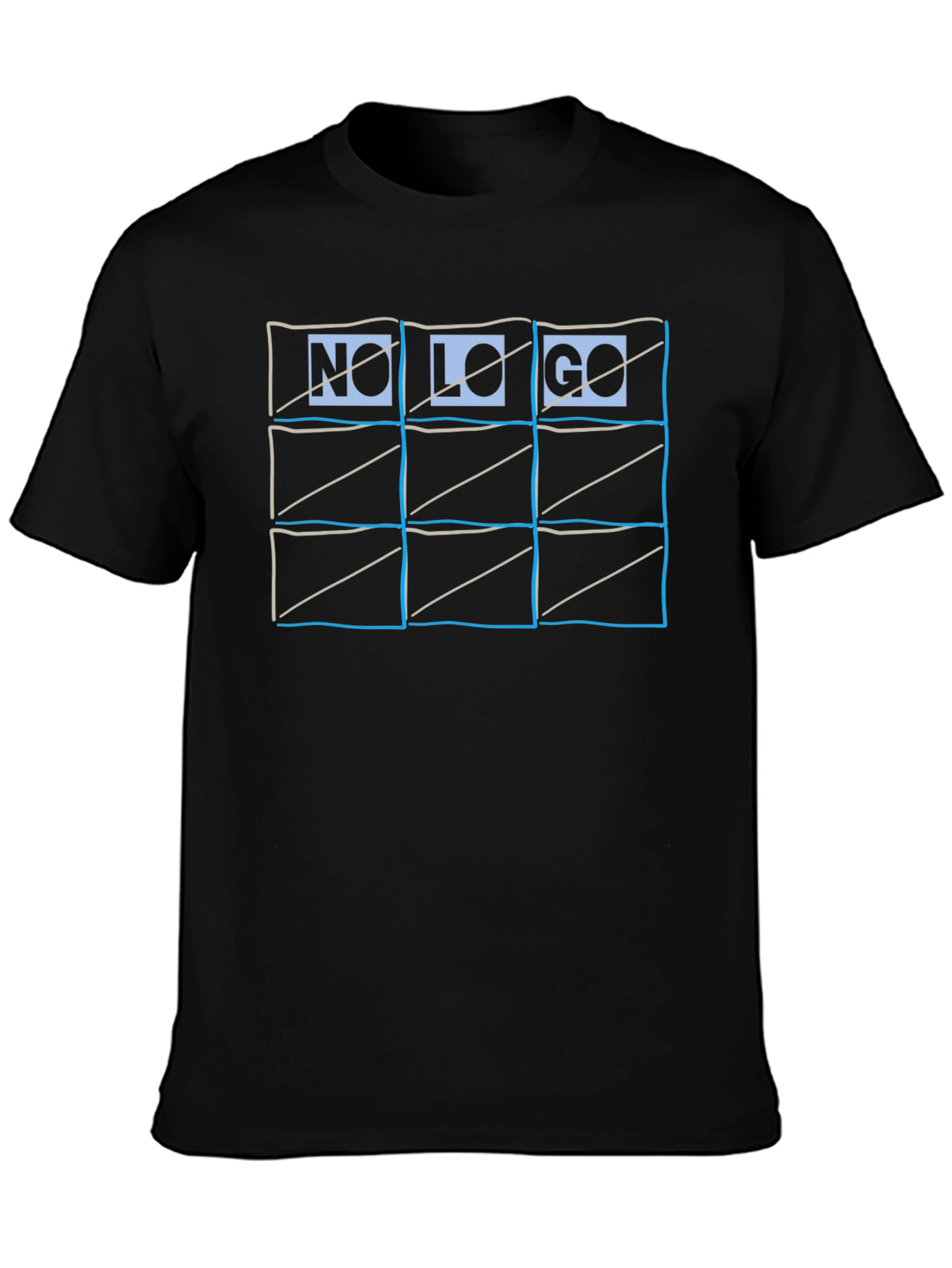 No Logo Black Graphic Tee